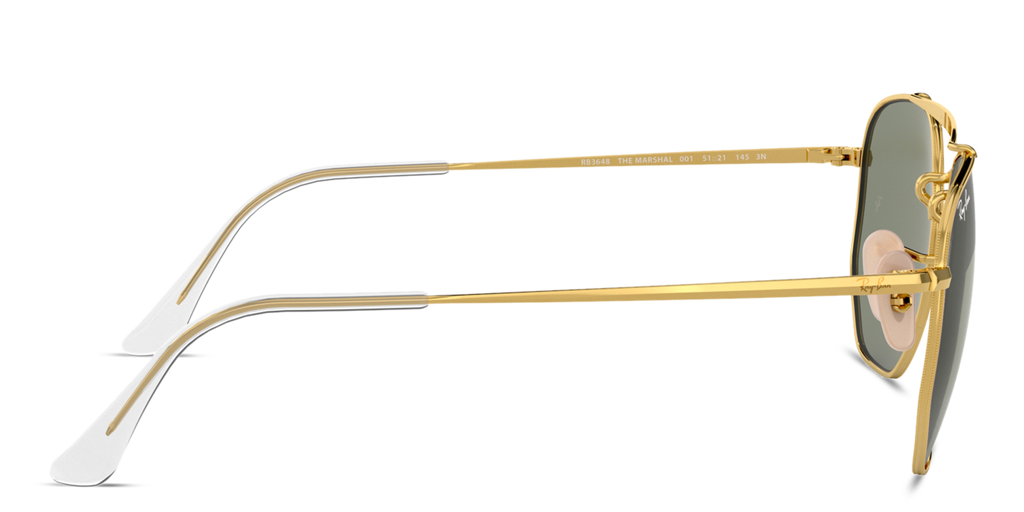 Ray-Ban The Marshal Unisex Hexagonal Irregular Sunglasses in Gold – Product Photo 3