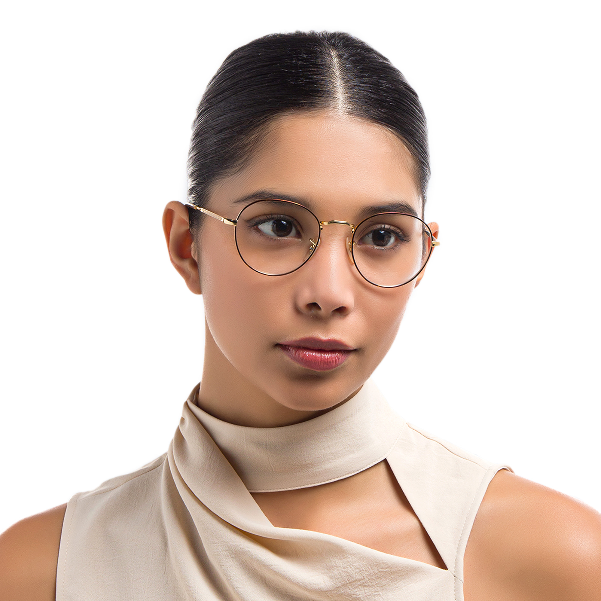 Ray-Ban David Unisex Panthos Eyeglasses in Havana On Gold – Product Photo 6