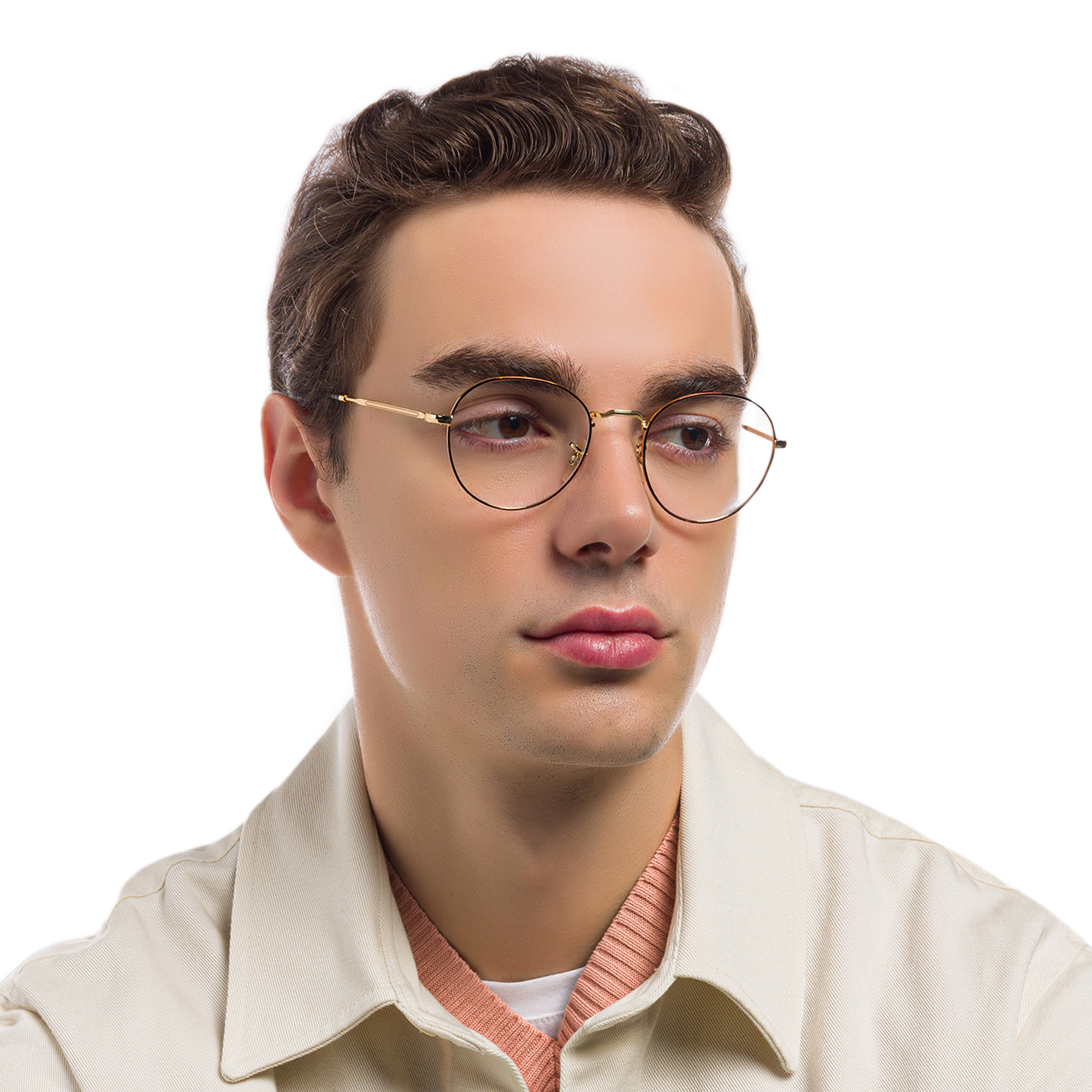 Ray-Ban David Unisex Panthos Eyeglasses in Havana On Gold – Product Photo 8