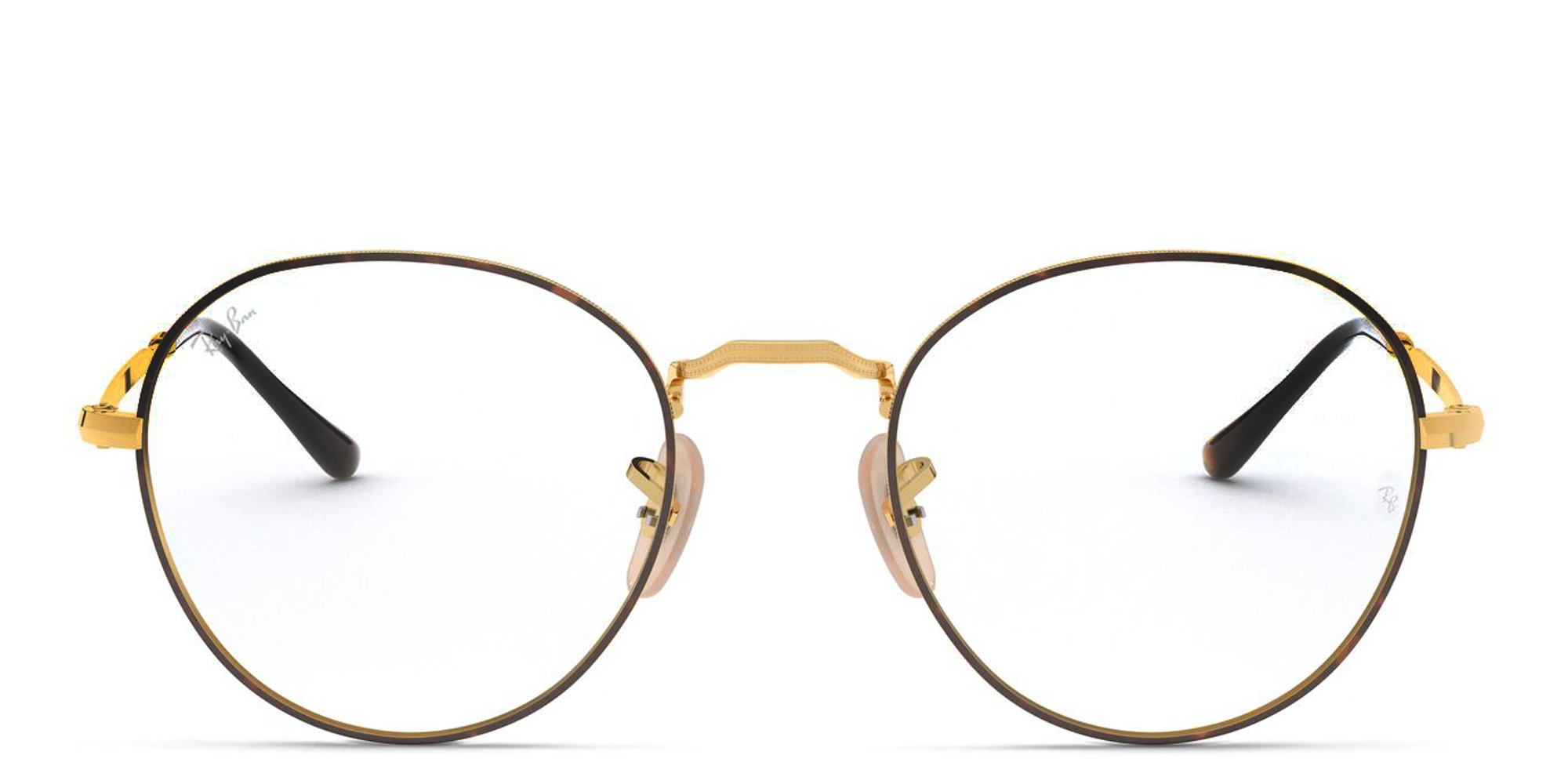 Ray-Ban David Unisex Panthos Eyeglasses in Havana On Gold – Product Photo 1