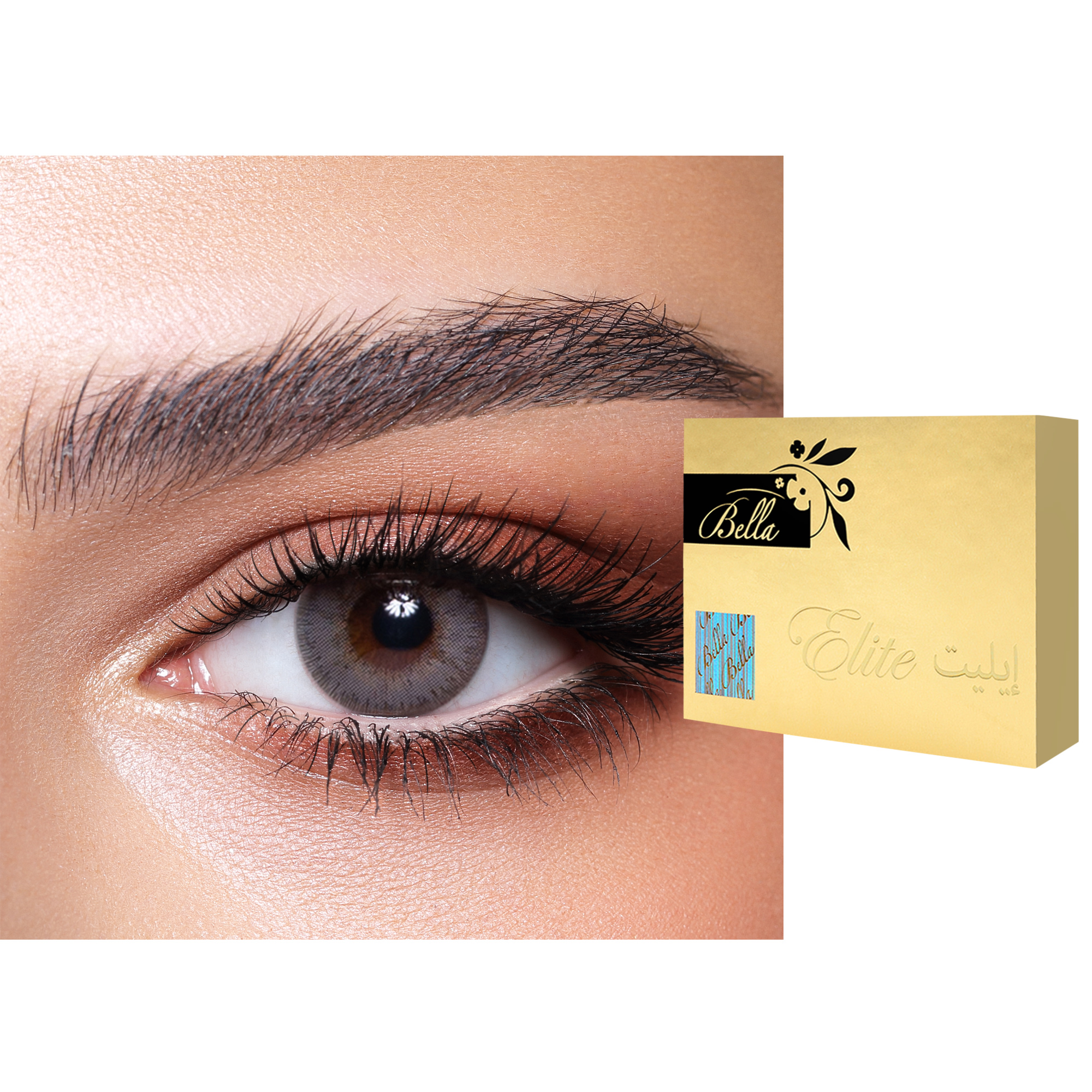 Bella ELITE Monthly Color Contact Lenses - Gray Beige – Product Photo 1