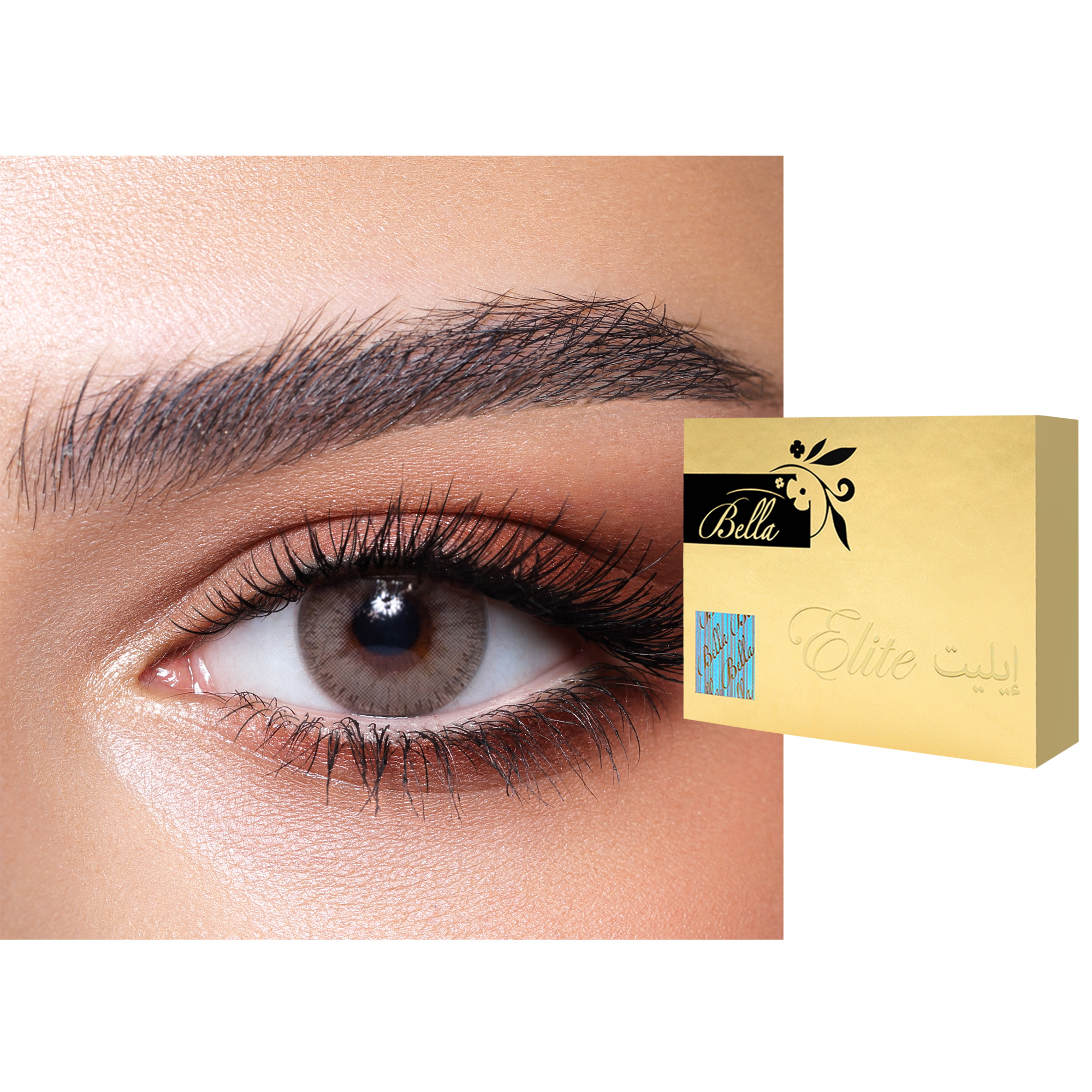 Bella ELITE Monthly Color Contact Lenses - Sandy Gray – Product Photo 1