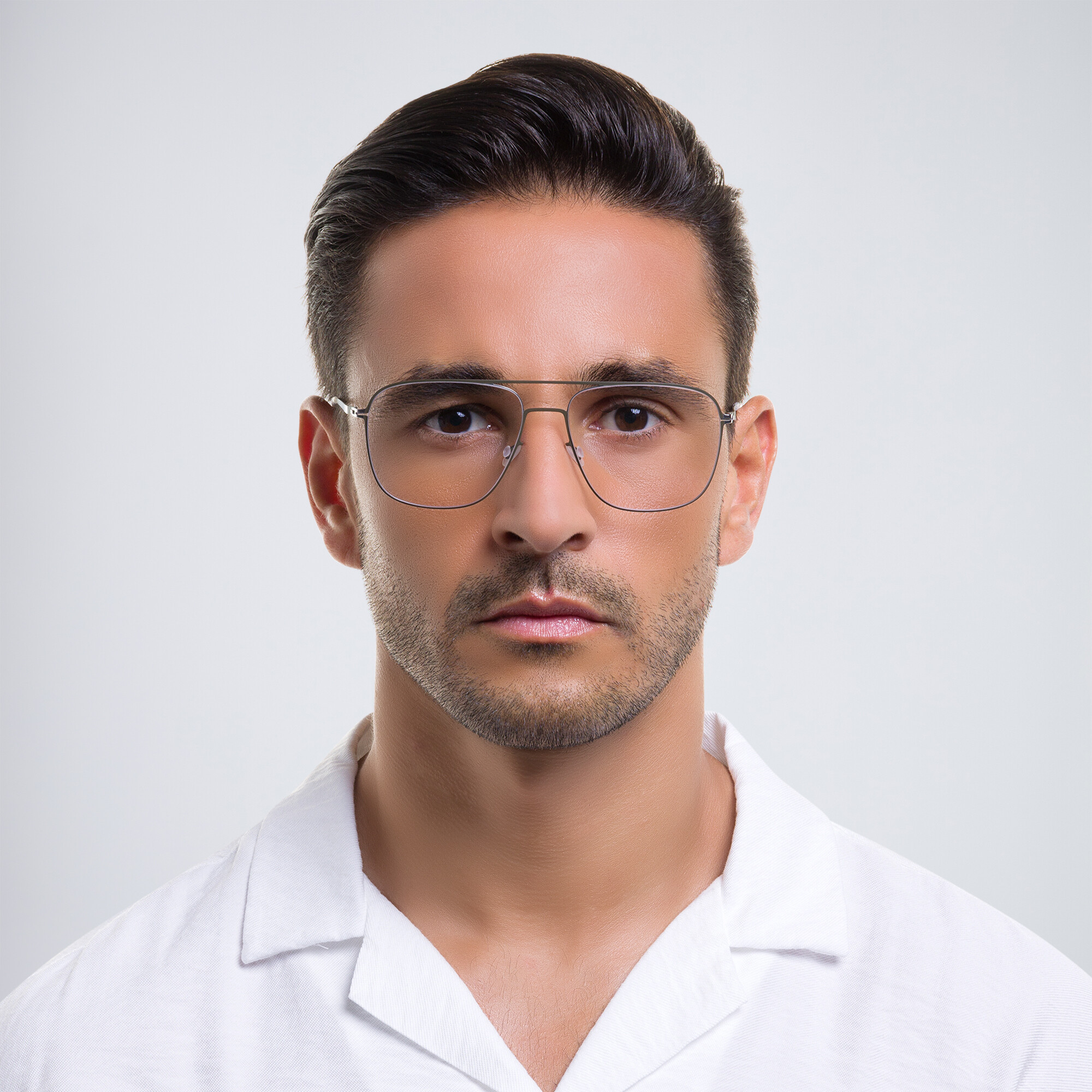 MYKITA Steen Wide Aviator Eyeglasses in Black – Product Photo 7