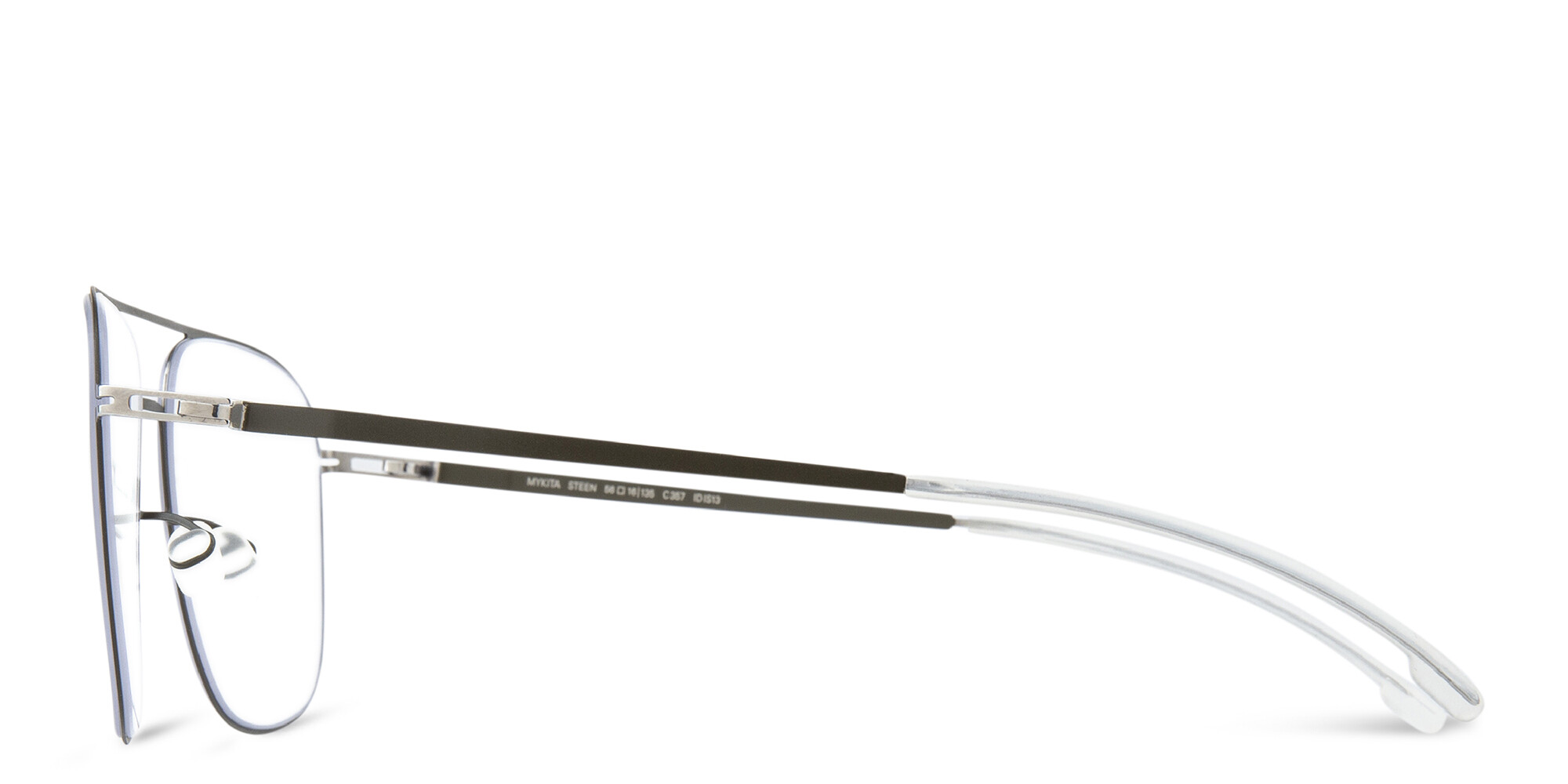 MYKITA Steen Wide Aviator Eyeglasses in Black – Product Photo 3