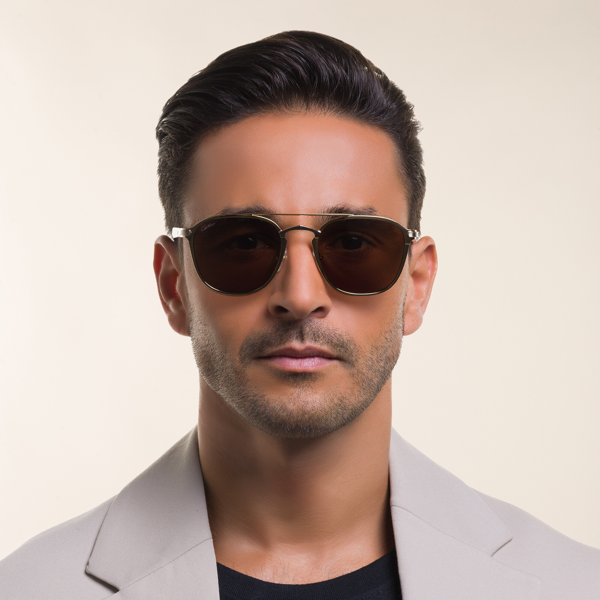 نظارات شمسية سينياتور سي دو كارتييه للجنسين من كارتييه بلون ذهبي - صورة المنتج 7