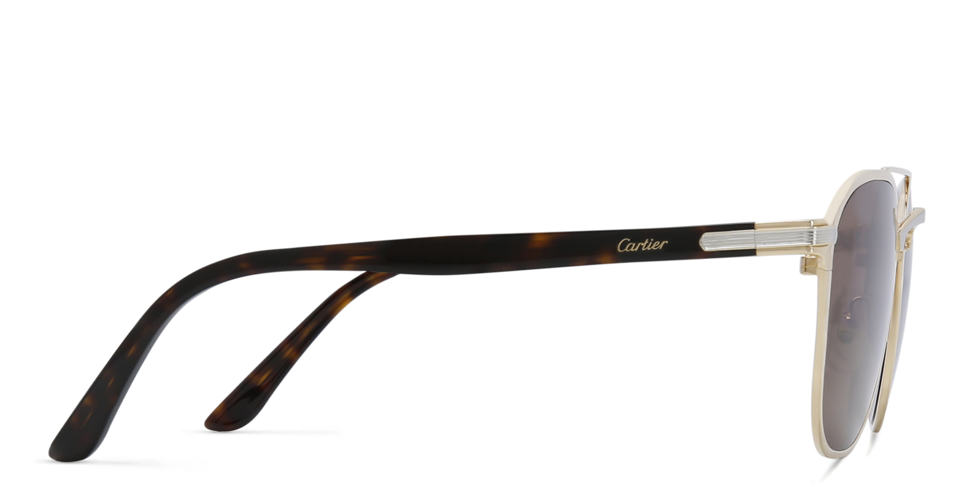 Cartier Signature 'C'de Cartier Unisex Sunglasses in Gold – Product Photo 3