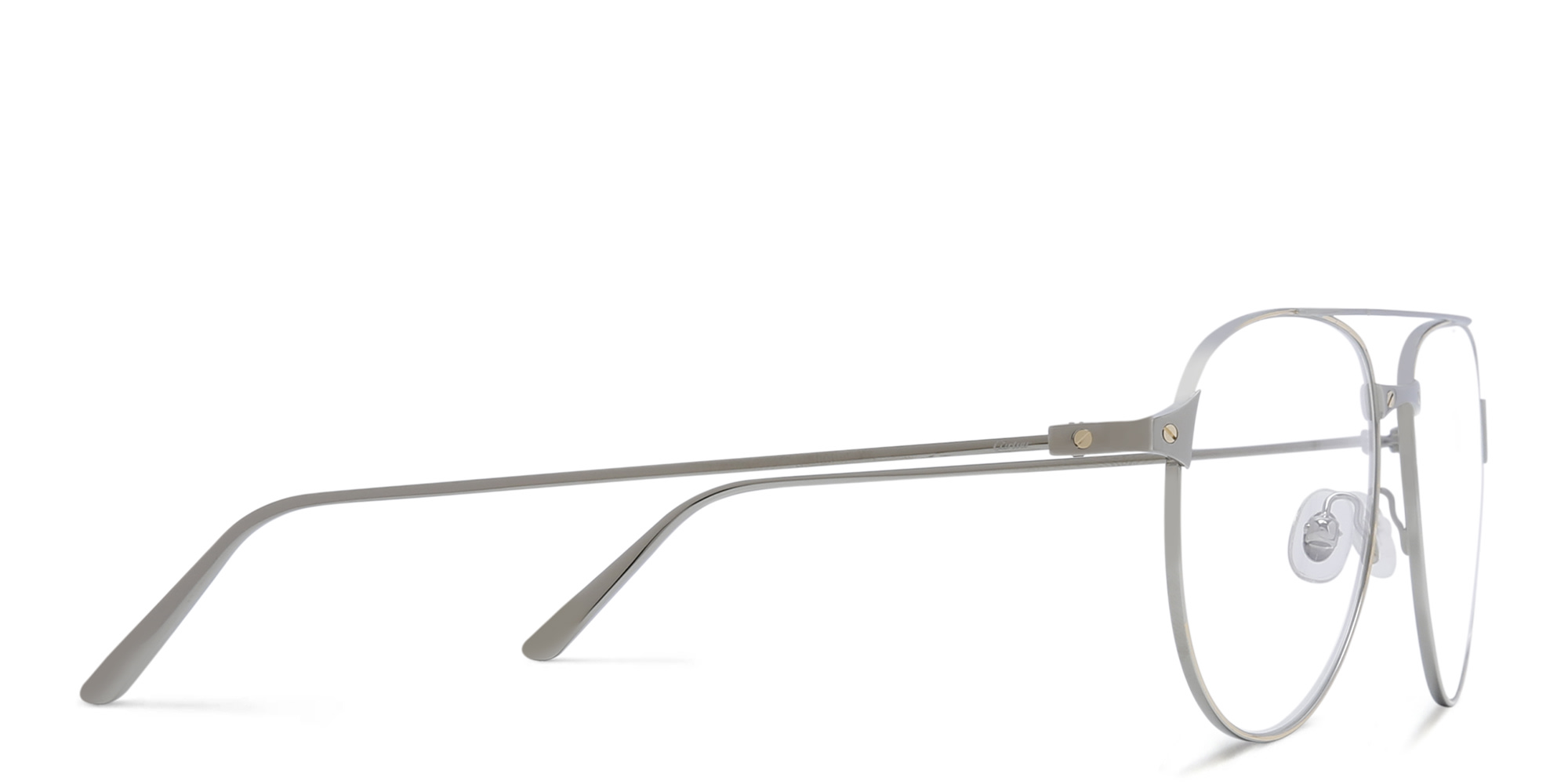 Cartier Santos de Cartier Wide Aviator Eyeglasses in Ruthenium – Product Photo 3