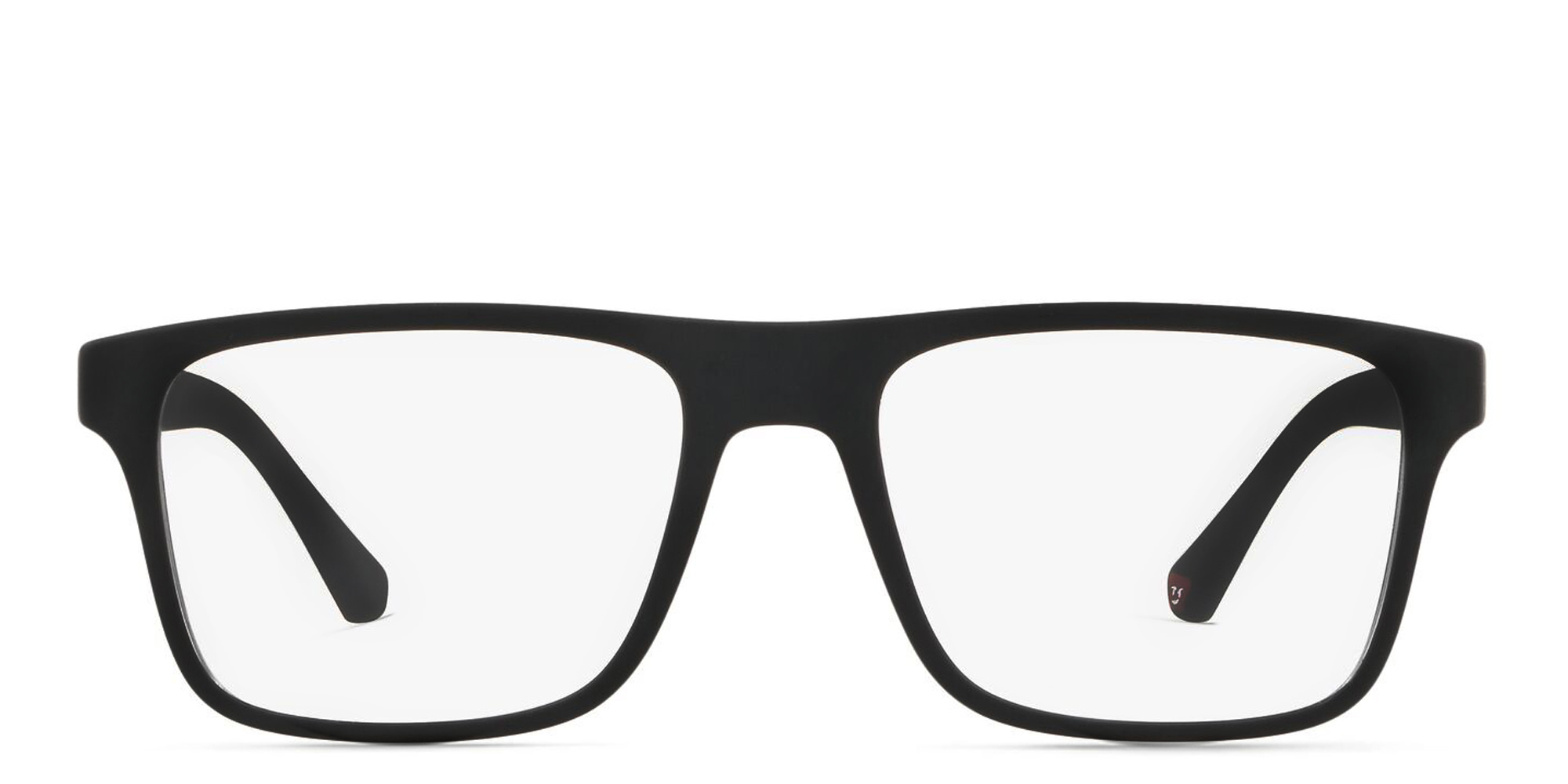 Emporio Armani Rectangle Eyeglasses in Matte Black – Product Photo 1
