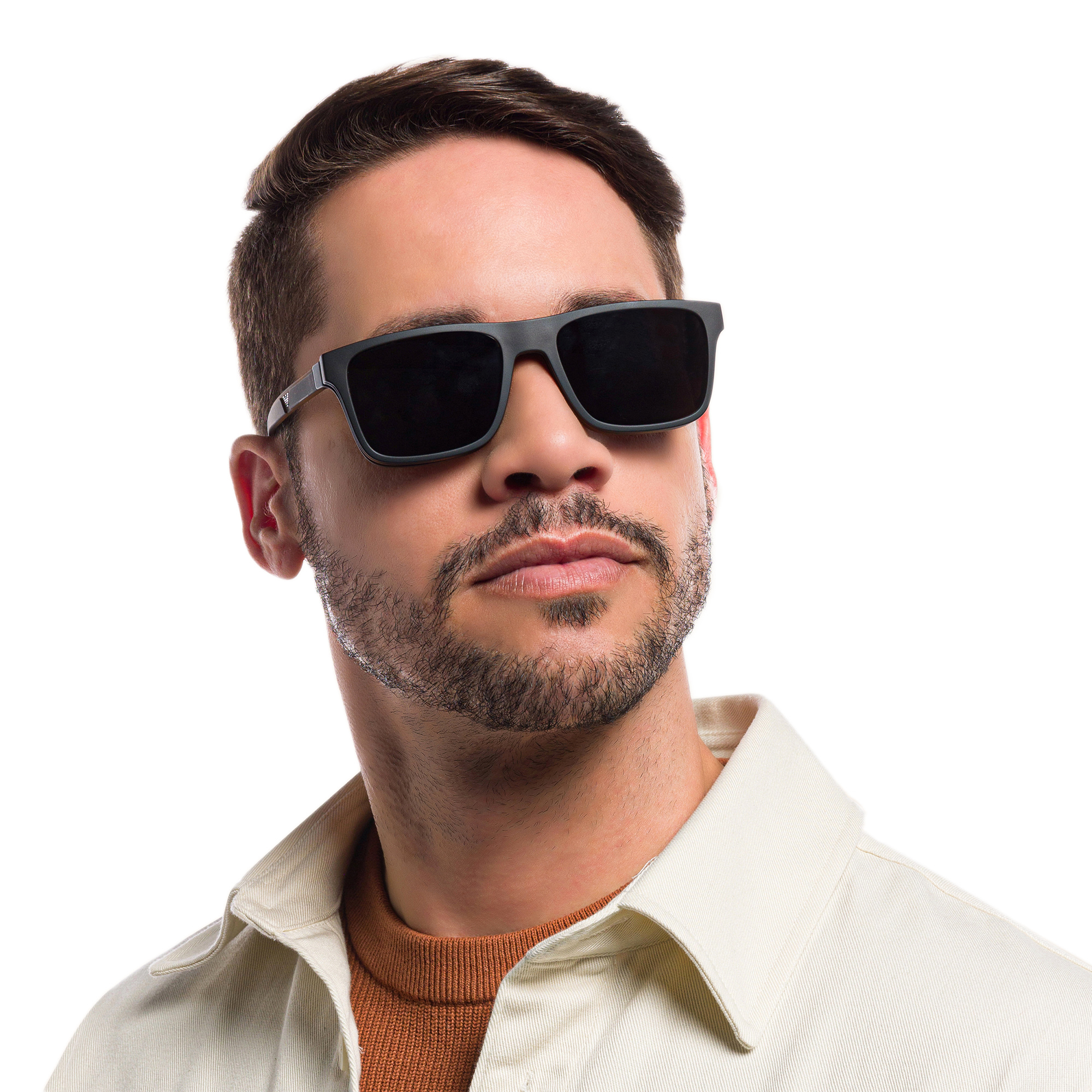 Emporio Armani Rectangle Eyeglasses in Matte Havana – Product Photo 9