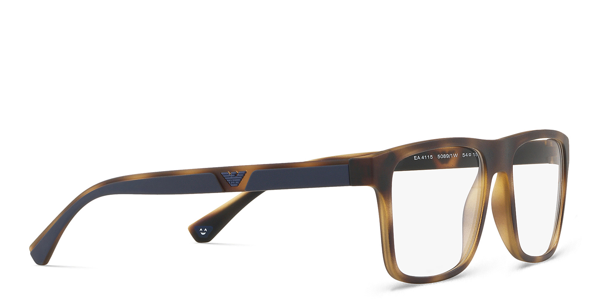 Emporio Armani Rectangle Eyeglasses in Brown – Product Photo 4