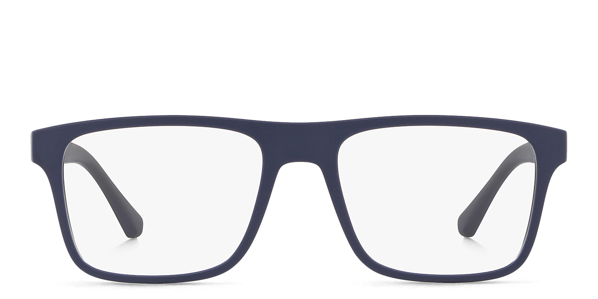 Emporio Armani Rectangle Eyeglasses in Matte Dark Blue – Product Photo 1