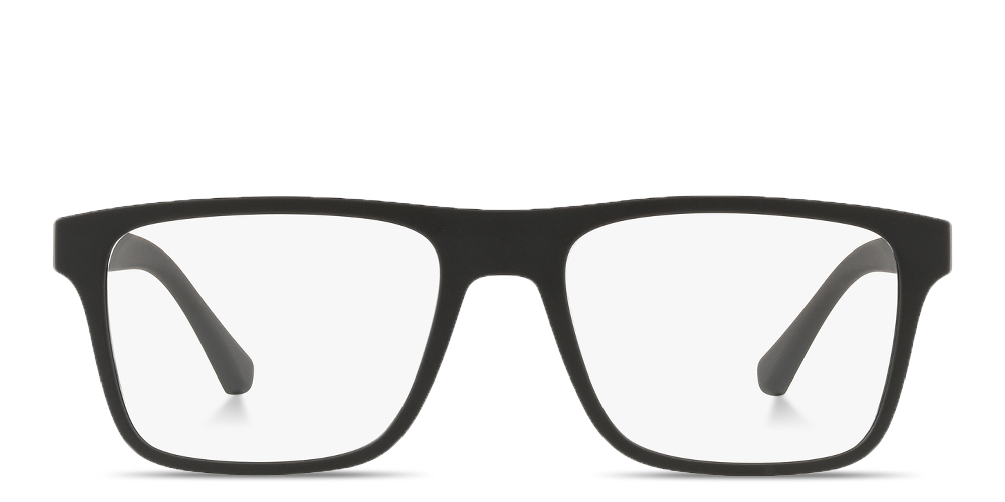 Emporio Armani Logo Rectangle Eyeglasses in Black – Product Photo 1