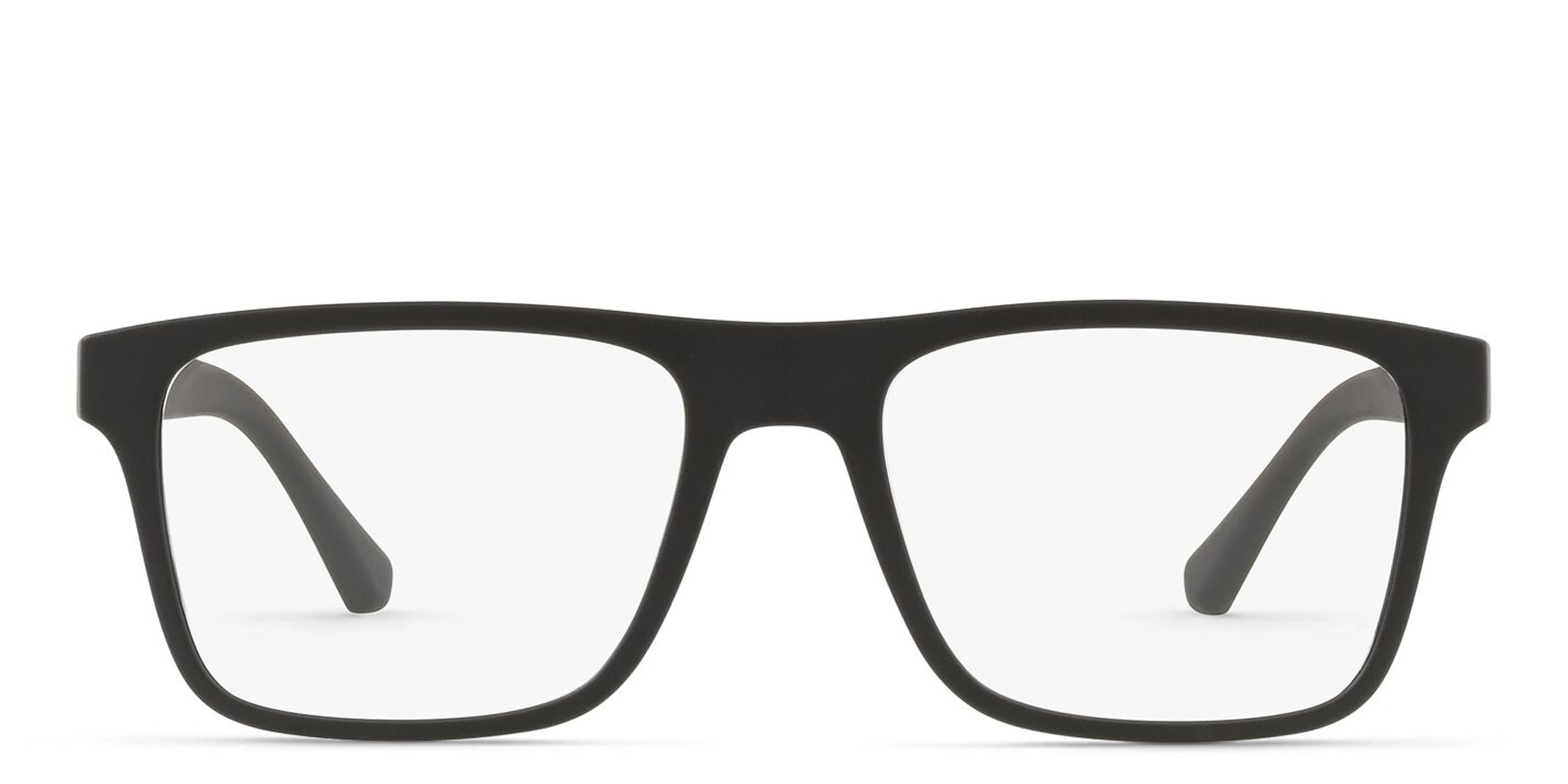 Emporio Armani Rectangle Eyeglasses in Jet Black – Product Photo 1