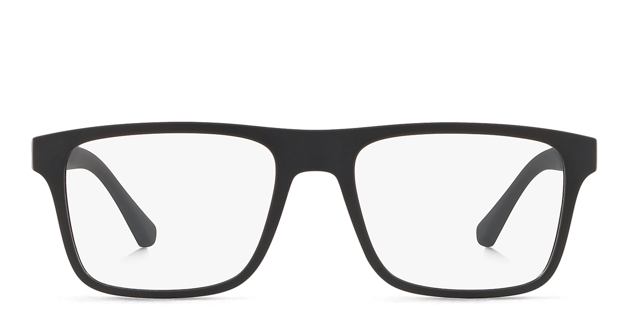 Emporio Armani Rectangle Eyeglasses in Midnight Black – Product Photo 1