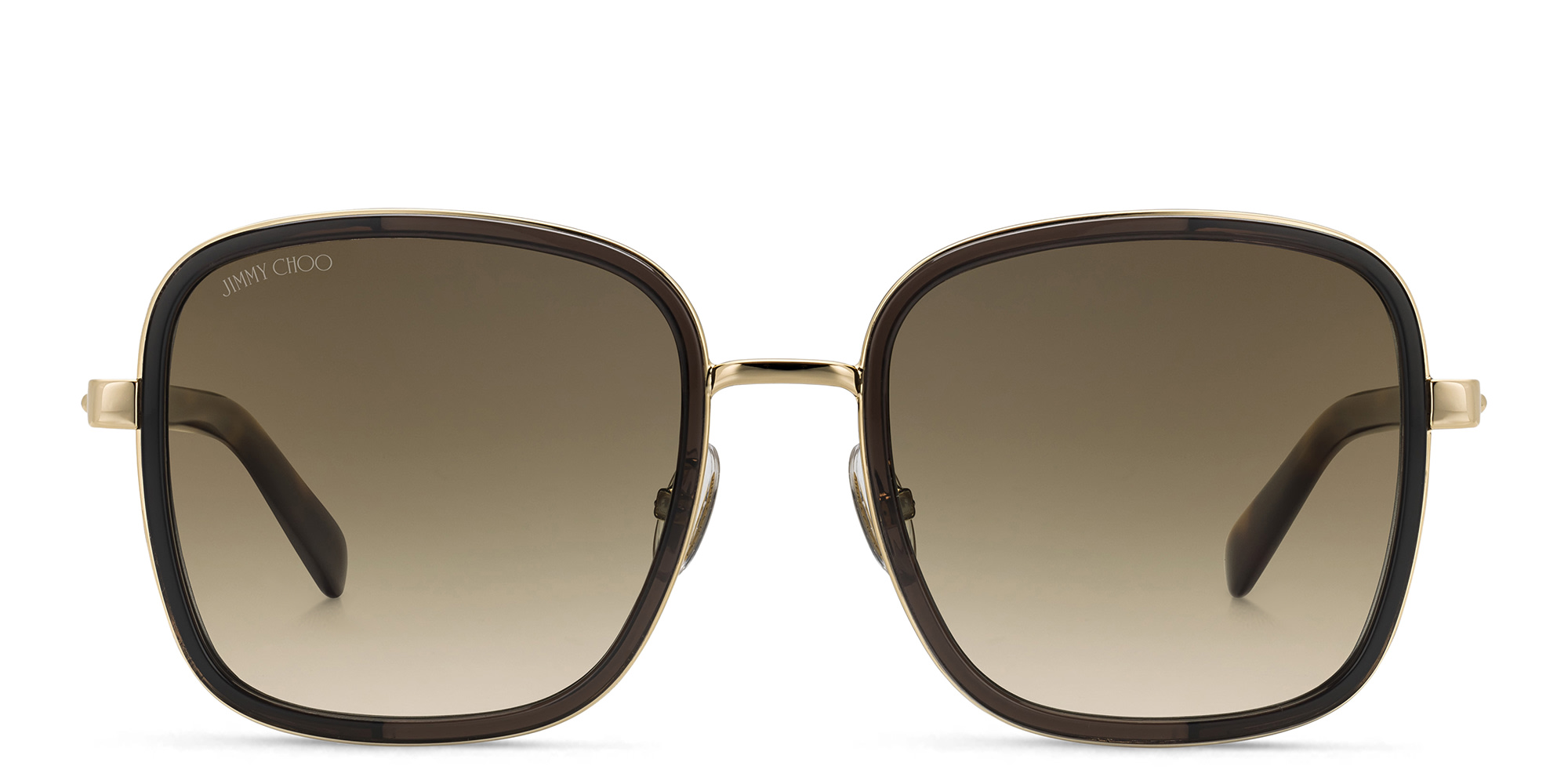 Shop JIMMY CHOO Elva/S Oversized Square Sunglasses in Black online.