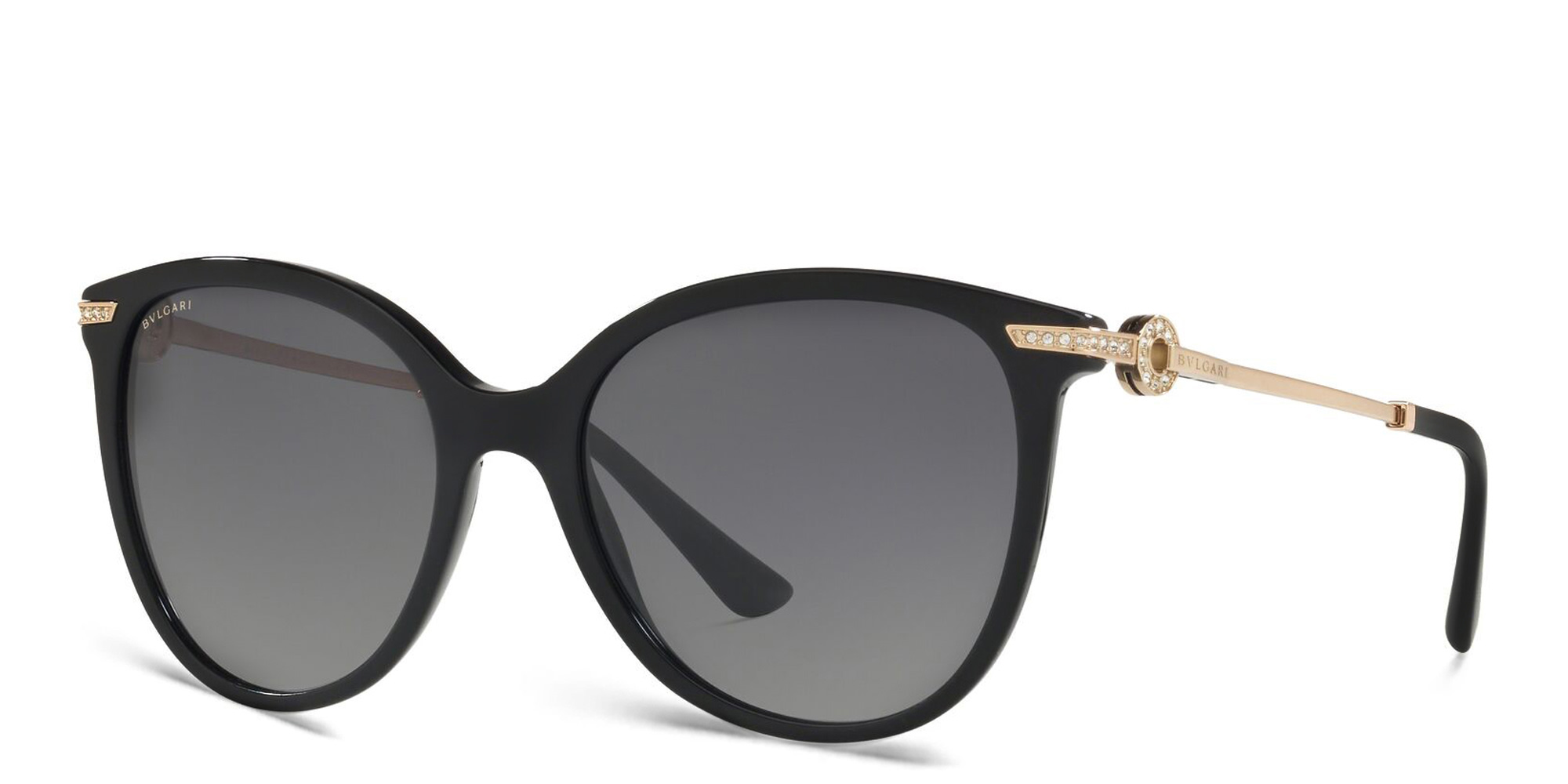 BVLGARI Cat Eye Sunglasses in Black – Product Photo 2