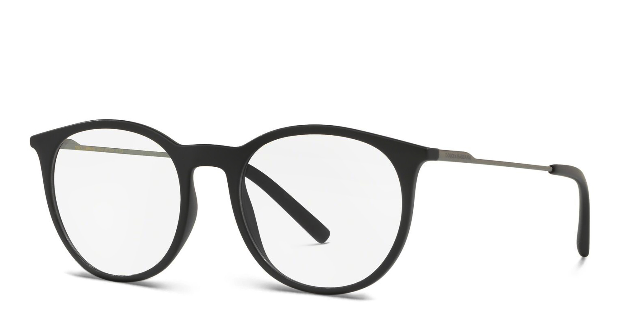 Dolce & Gabbana Panthos Eyeglasses in Matte Black – Product Photo 2