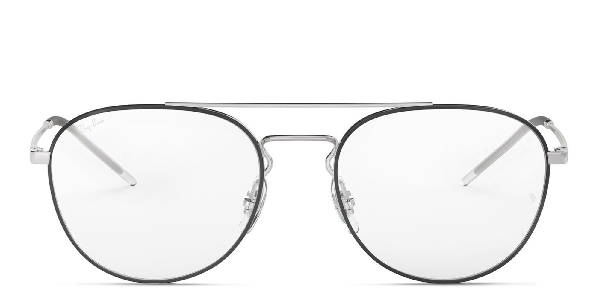 Ray-Ban Unisex Panthos Eyeglasses in Black On Silver – Product Photo 1