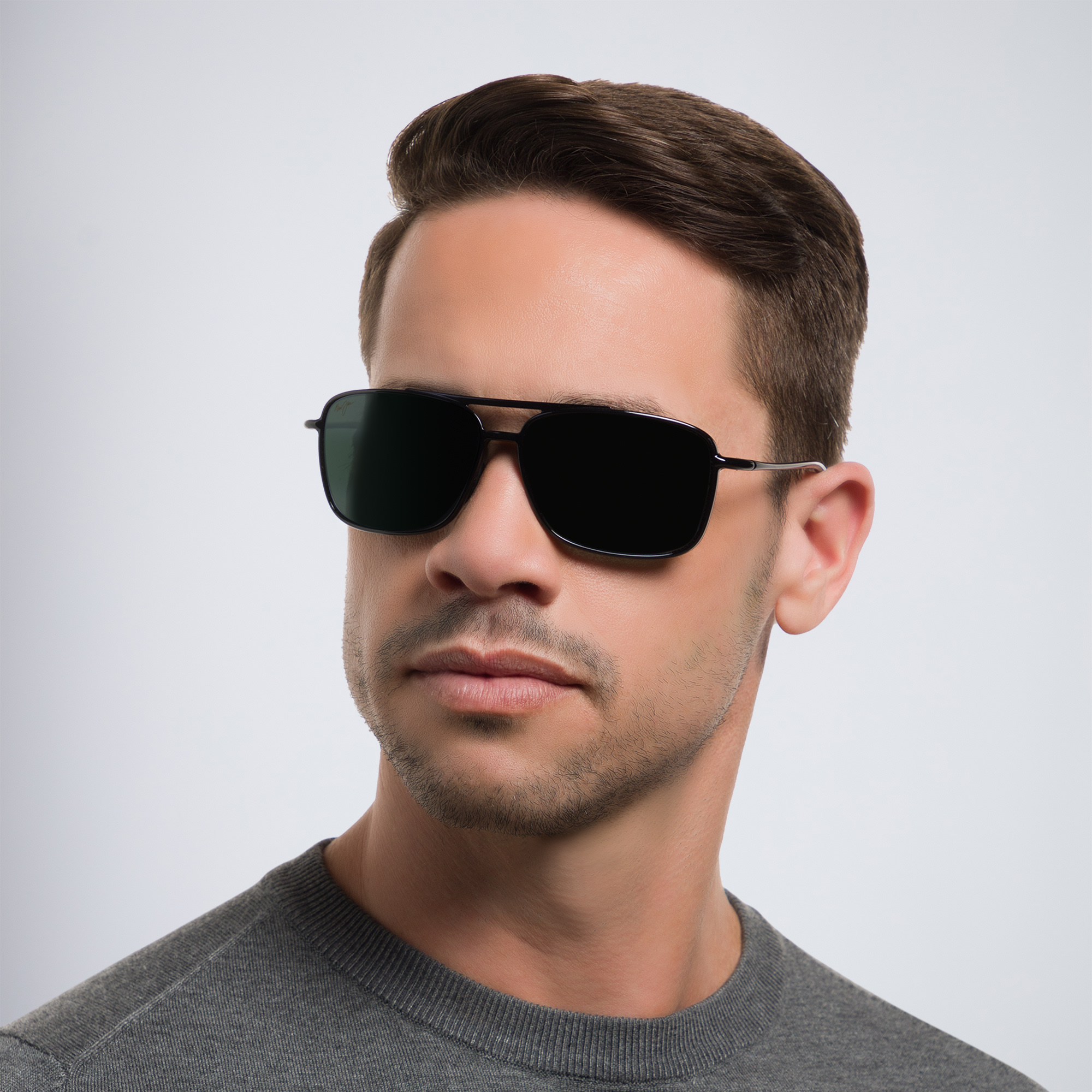 Maui Jim Kaupo Gap Unisex Aviator Sunglasses in Black – Product Photo 5