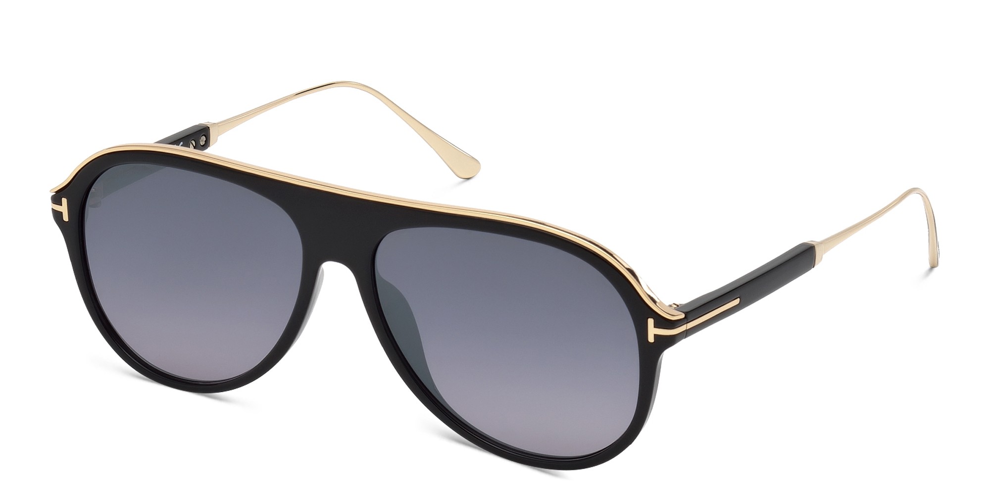 نظارة شمسية أفياتور من توم فورد بلون أسود لامع - صورة المنتج 2