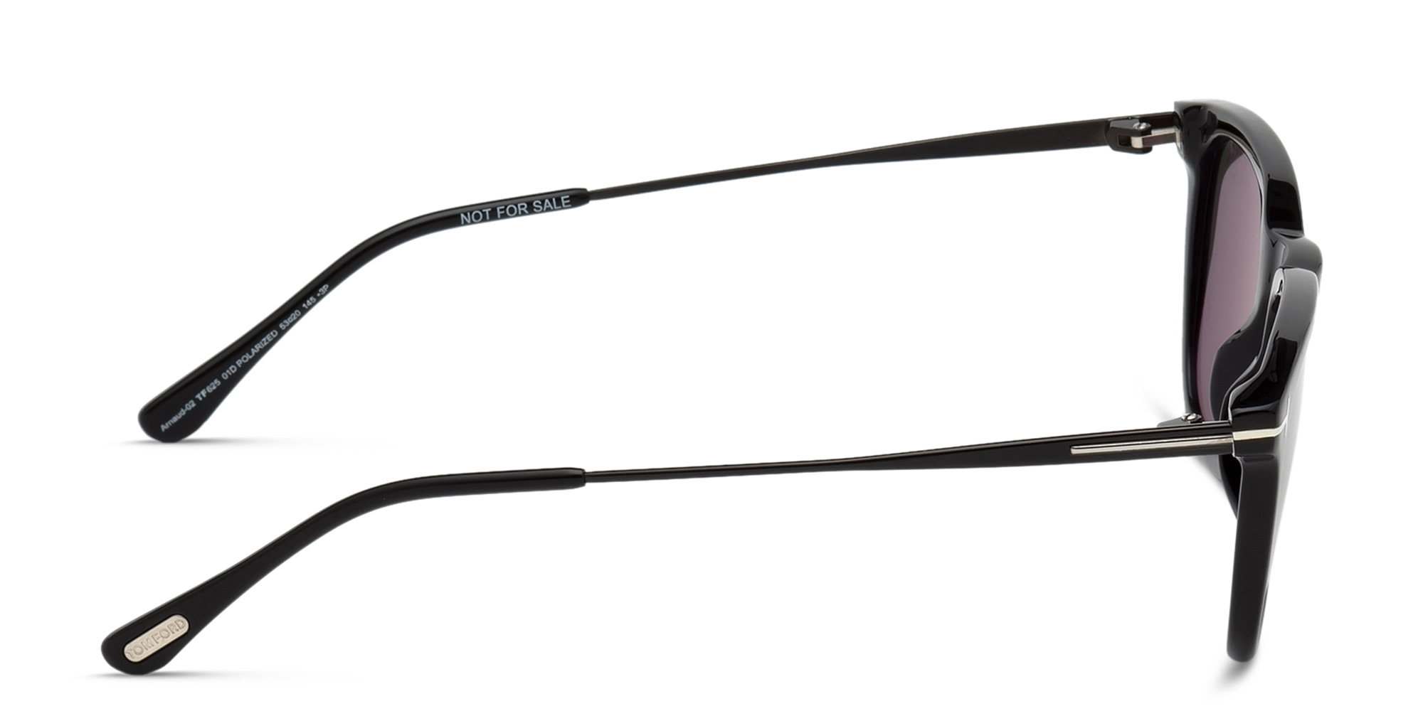 TOM FORD Square Sunglasses in Shiny Black – Product Photo 3