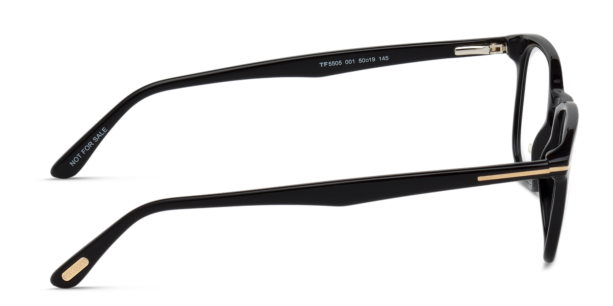 نظارات طبية مربّعة من توم فورد بلون أسود - صورة المنتج 3