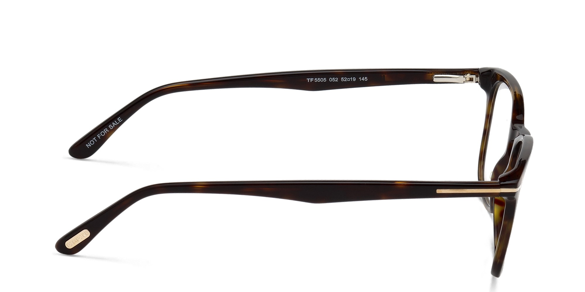 TOM FORD Square Eyeglasses in Dark Havana – Product Photo 3