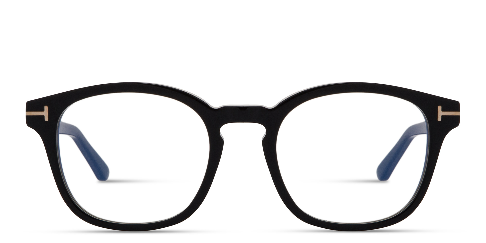 Shop TOM FORD Clip-On Round Eyeglasses in Black online.