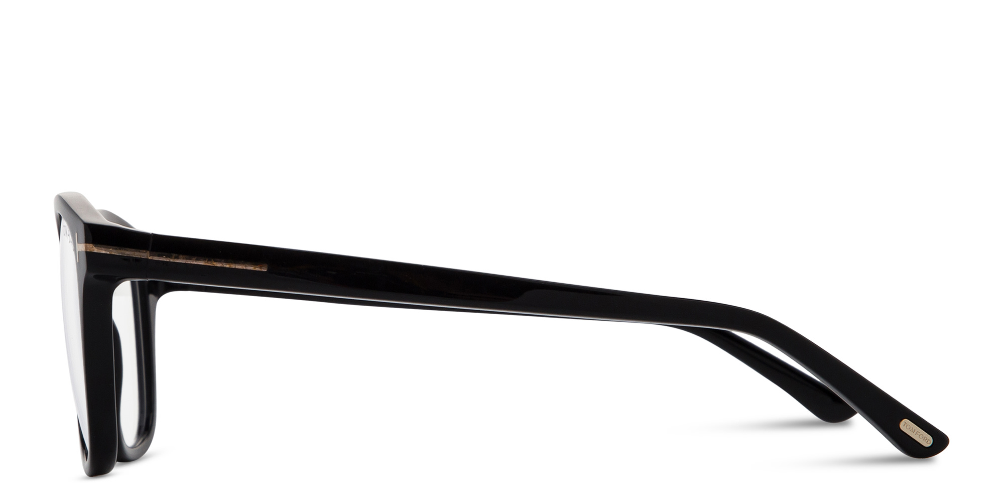 Shop TOM FORD Clip-On Round Eyeglasses in Black online.