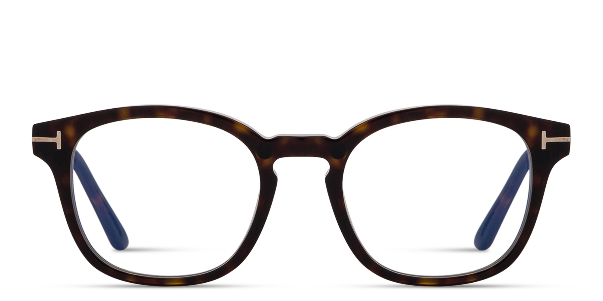Shop TOM FORD Clip-On Round Eyeglasses in Havana online.