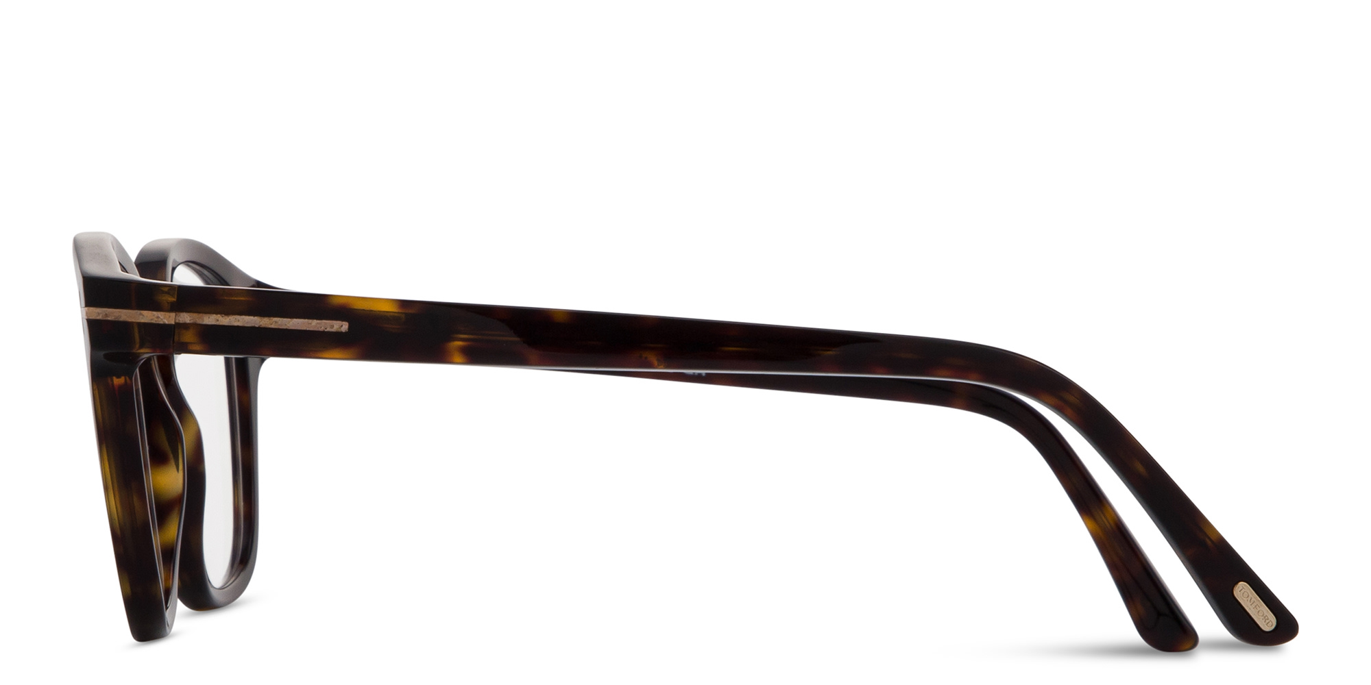 Shop TOM FORD Clip-On Round Eyeglasses in Havana online.