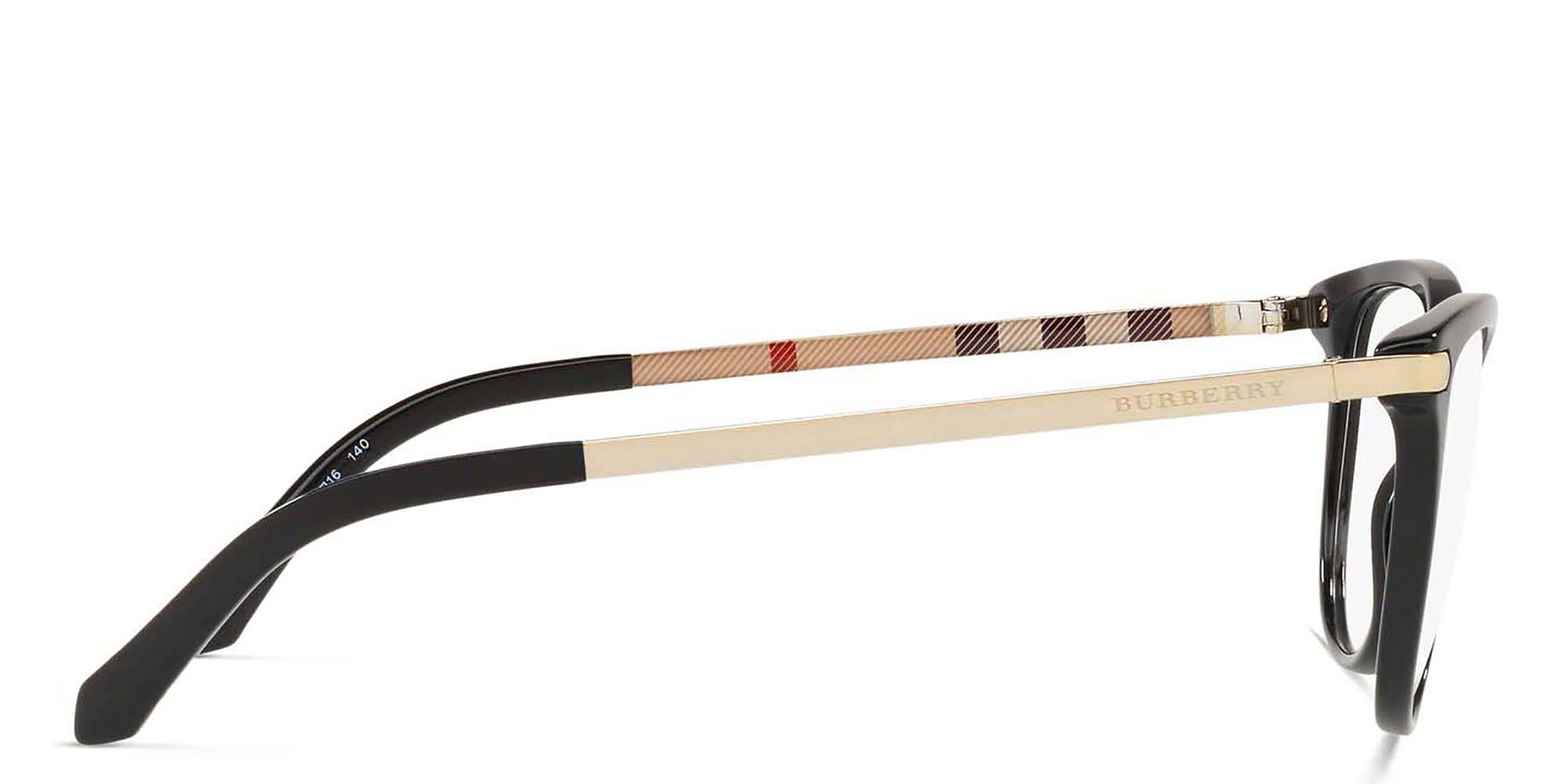 نظارة طبية بإطار مربع من بربري بلون أسود - صورة المنتج 3