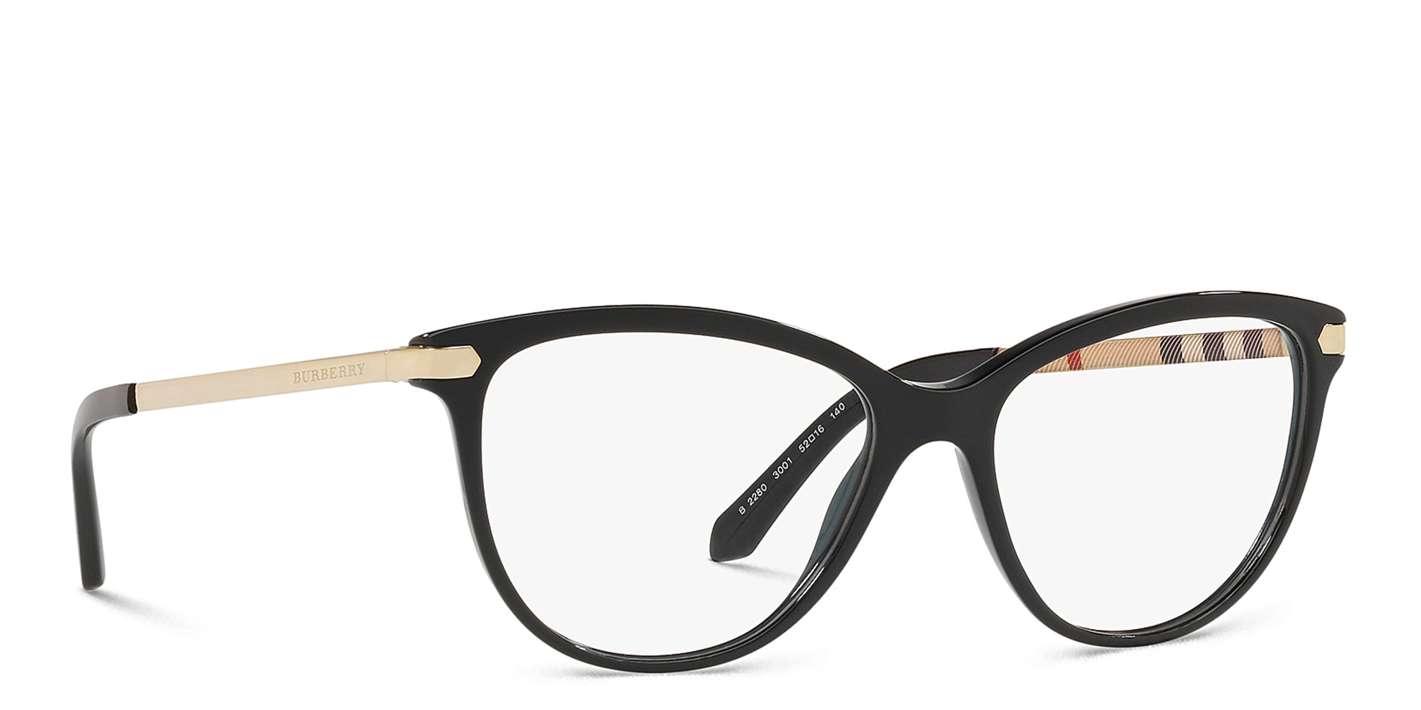 BURBERRY Square Eyeglasses in Black – Product Photo 4