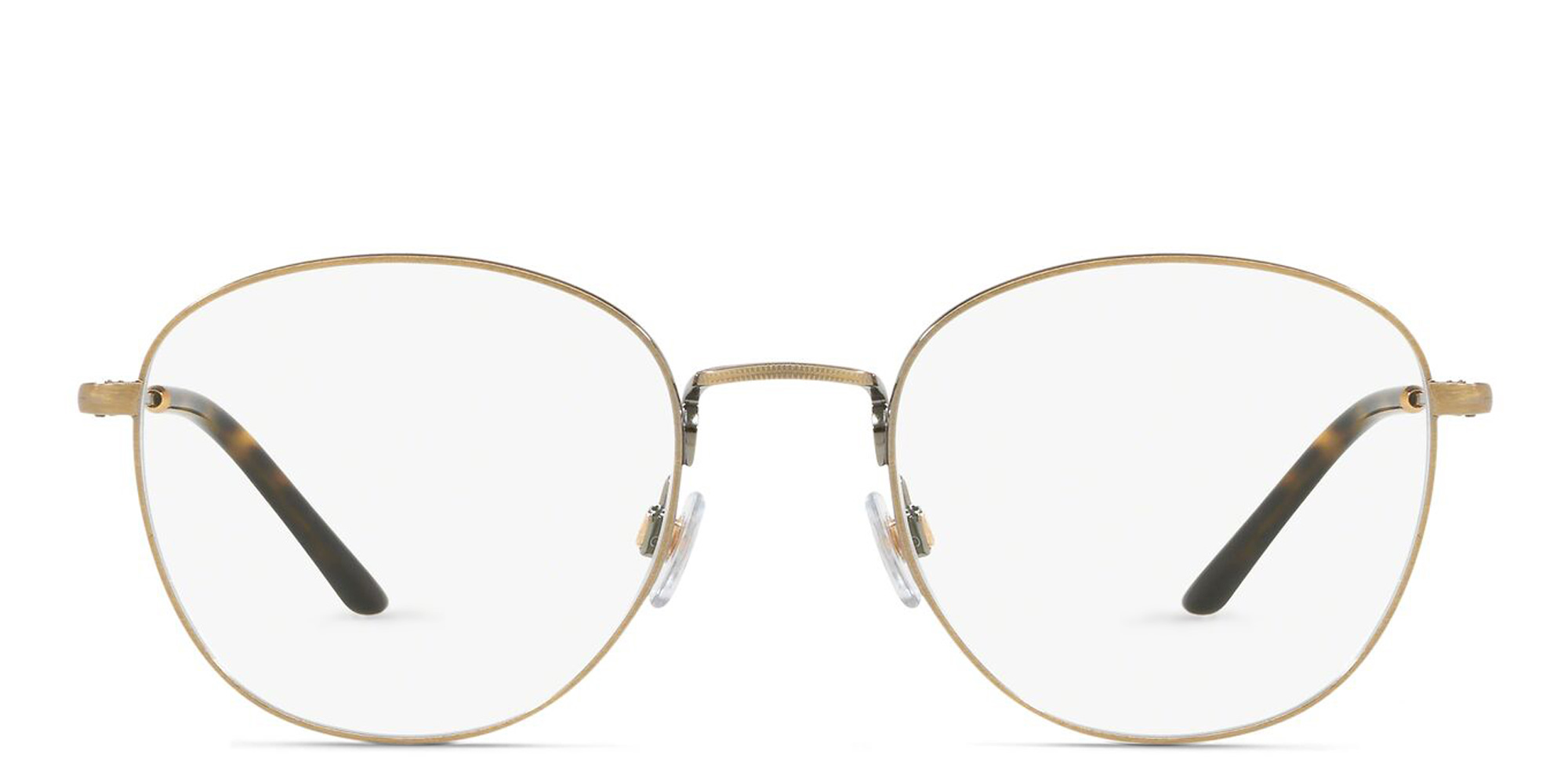 GIORGIO ARMANI Round Eyeglasses in Brushed Gold – Product Photo 1
