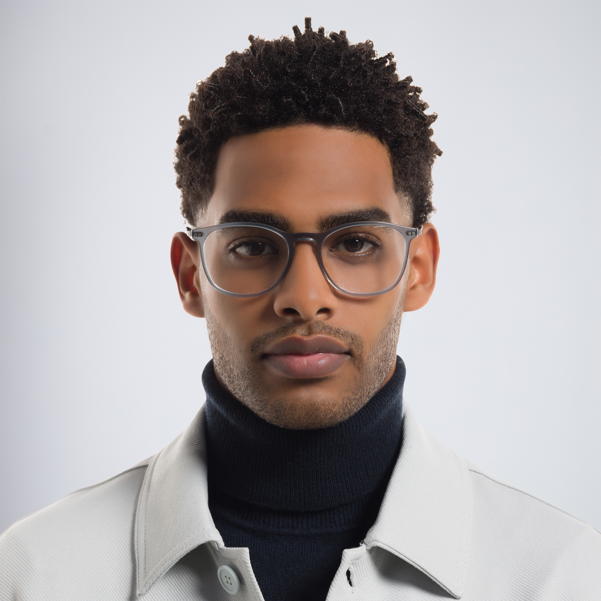 GIORGIO ARMANI Panthos Eyeglasses in Opal Grey – Product Photo 5