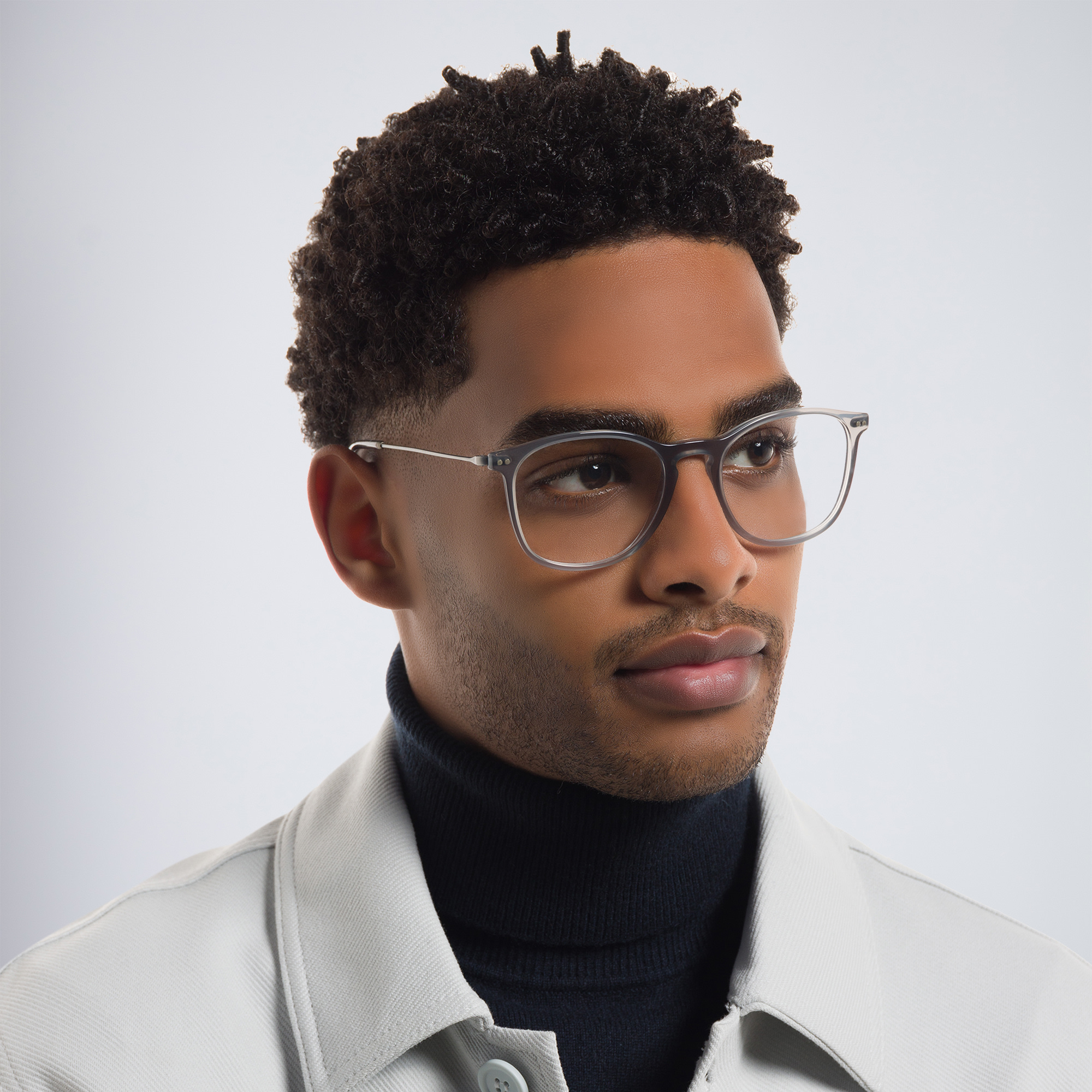 GIORGIO ARMANI Panthos Eyeglasses in Opal Grey – Product Photo 6