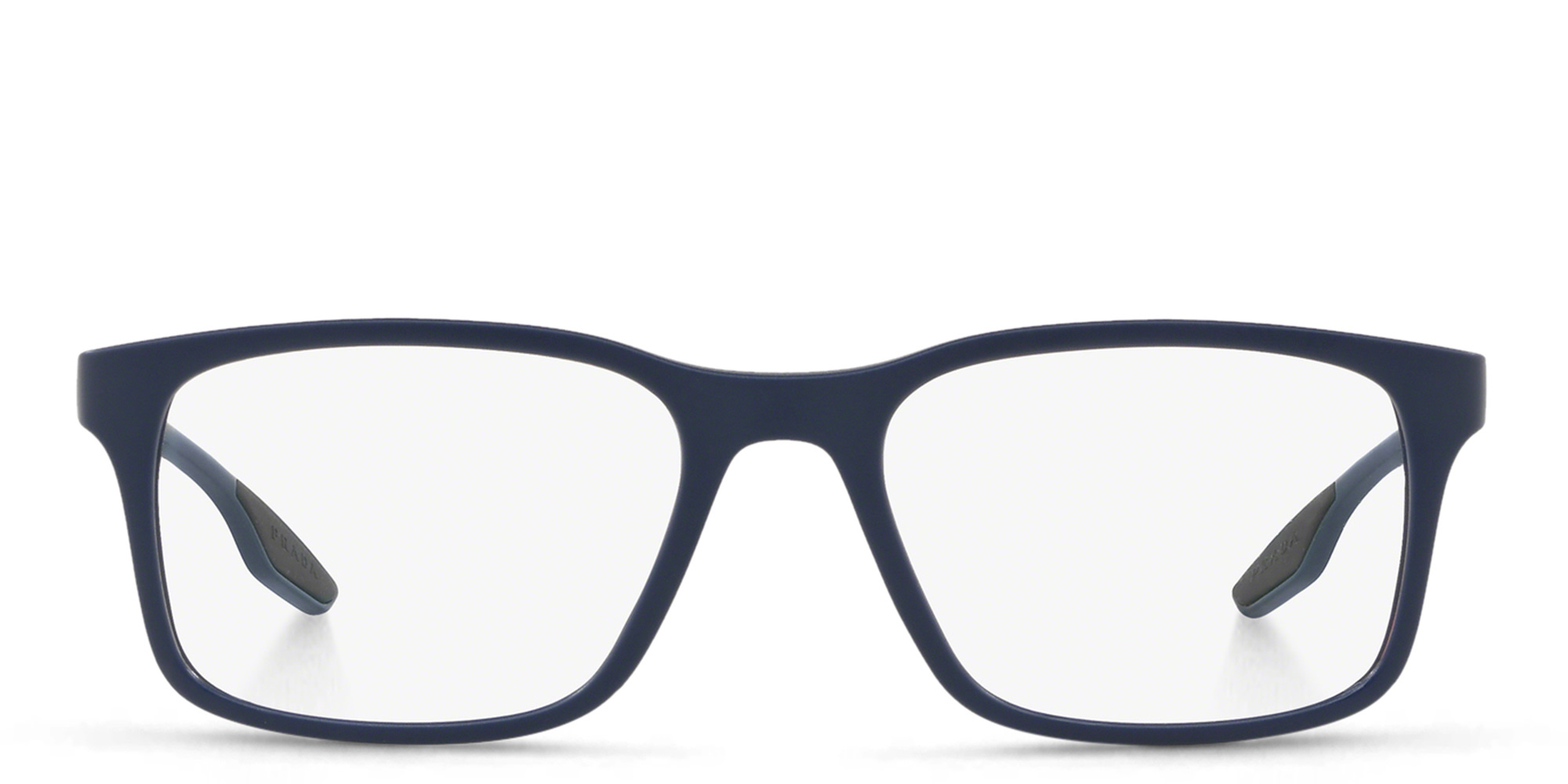 Prada Linea Rossa Rectangle Eyeglasses in Matte Blue – Product Photo 1