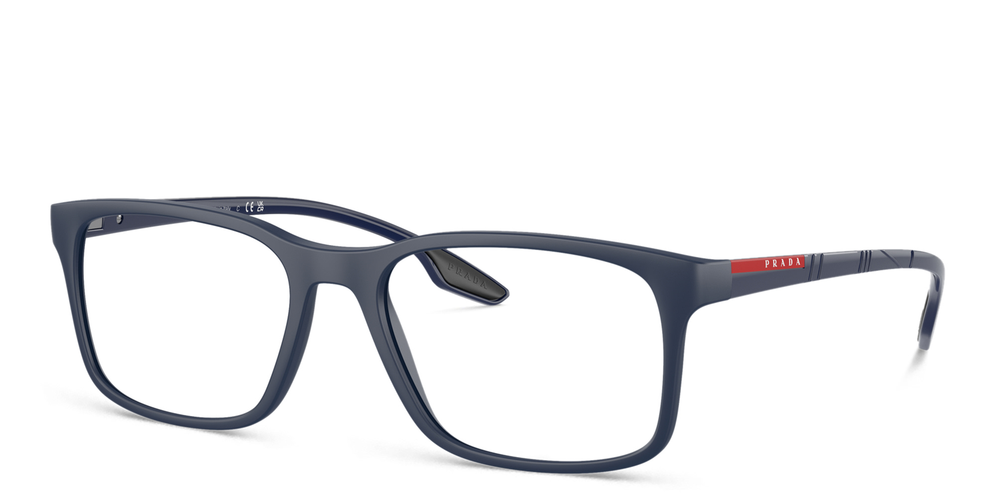 Prada Linea Rossa Pillow Eyeglasses in Dark Blue – Product Photo 2