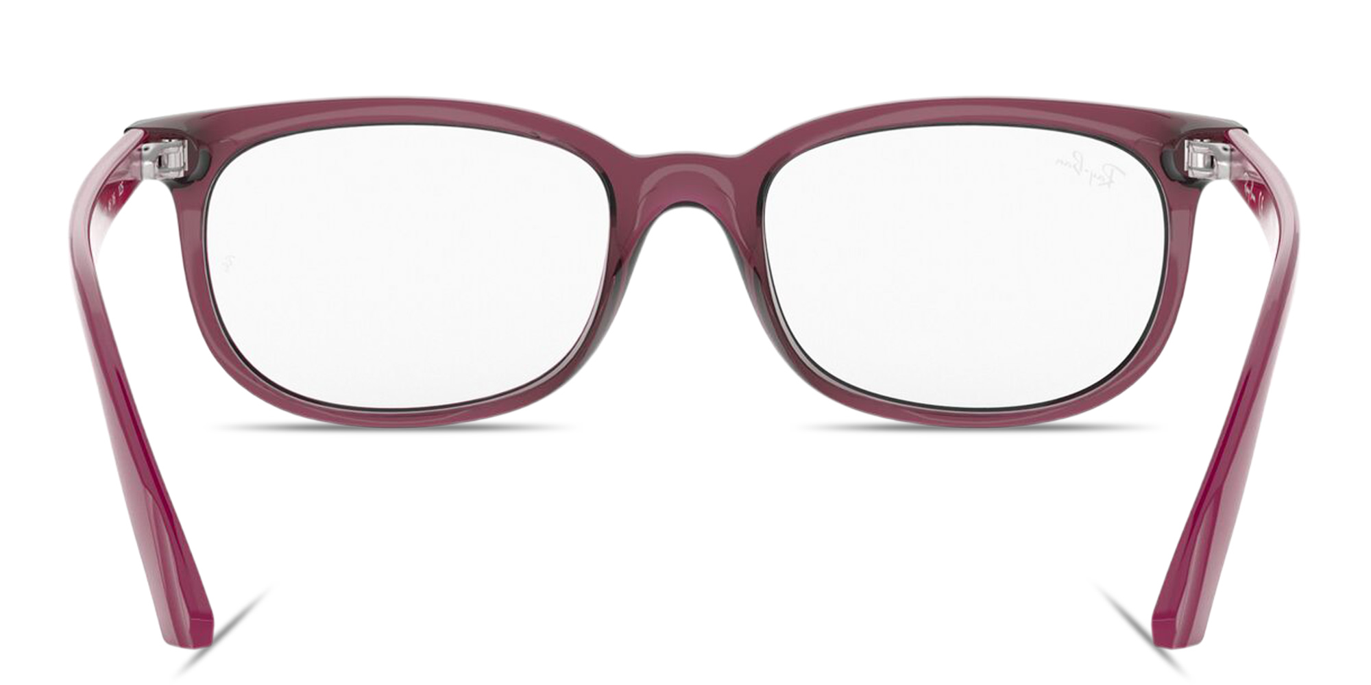 Shop Ray-Ban Kids Square Eyeglasses in Transparent Fuchsia online.