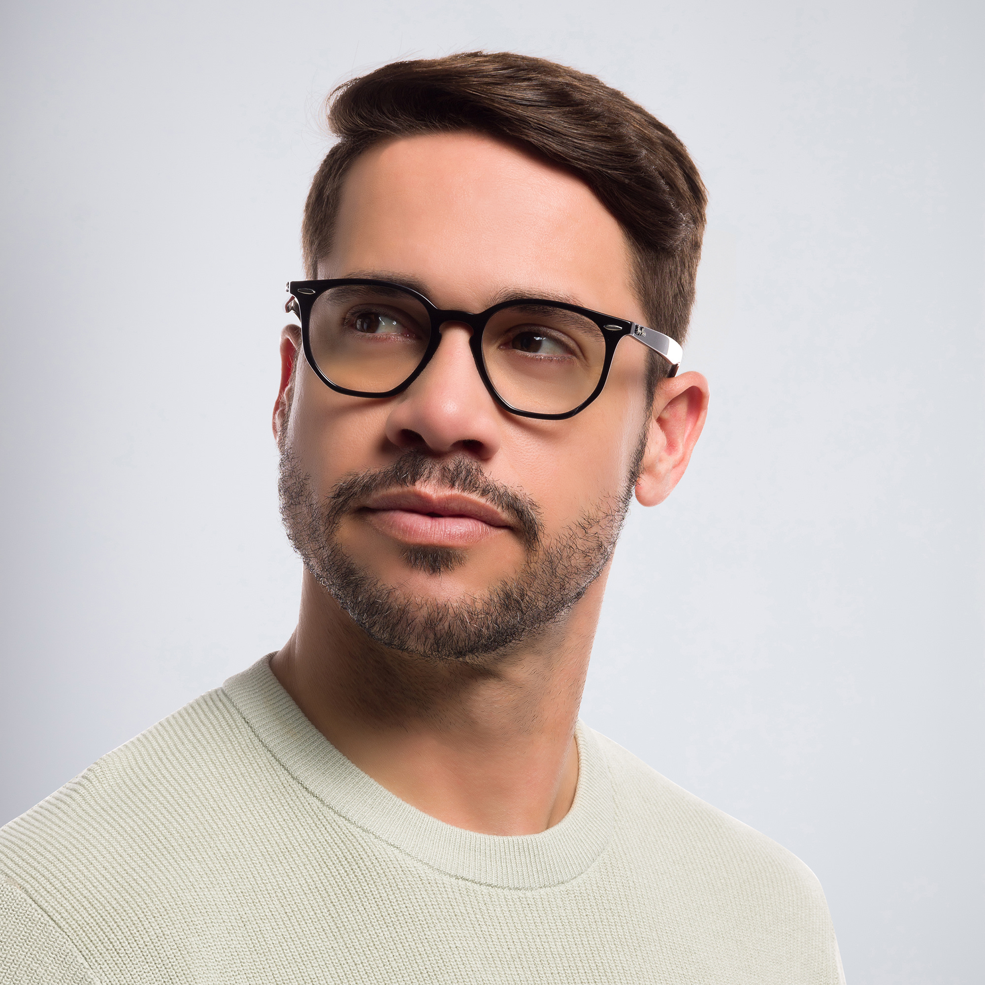 Ray-Ban Unisex Irregular Eyeglasses in Black – Product Photo 7