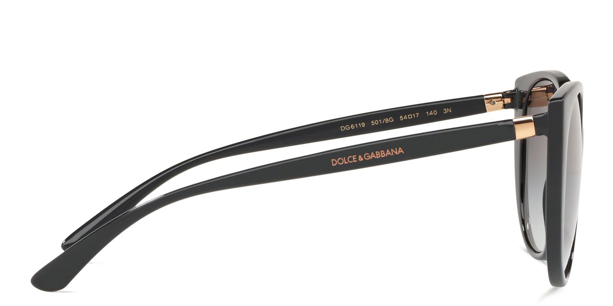 Dolce & Gabbana Cat Eye Sunglasses in Black – Product Photo 3