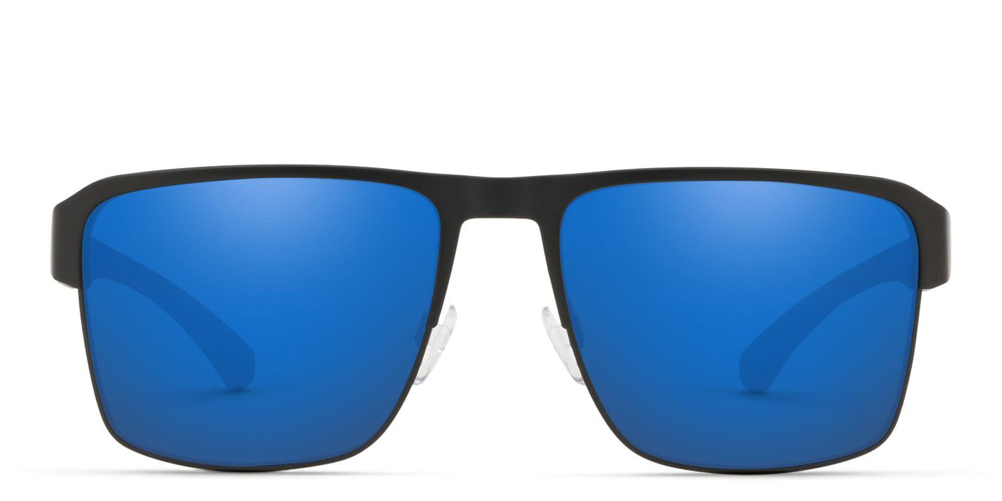 Emporio Armani Square Sunglasses in Matte Black – Product Photo 1