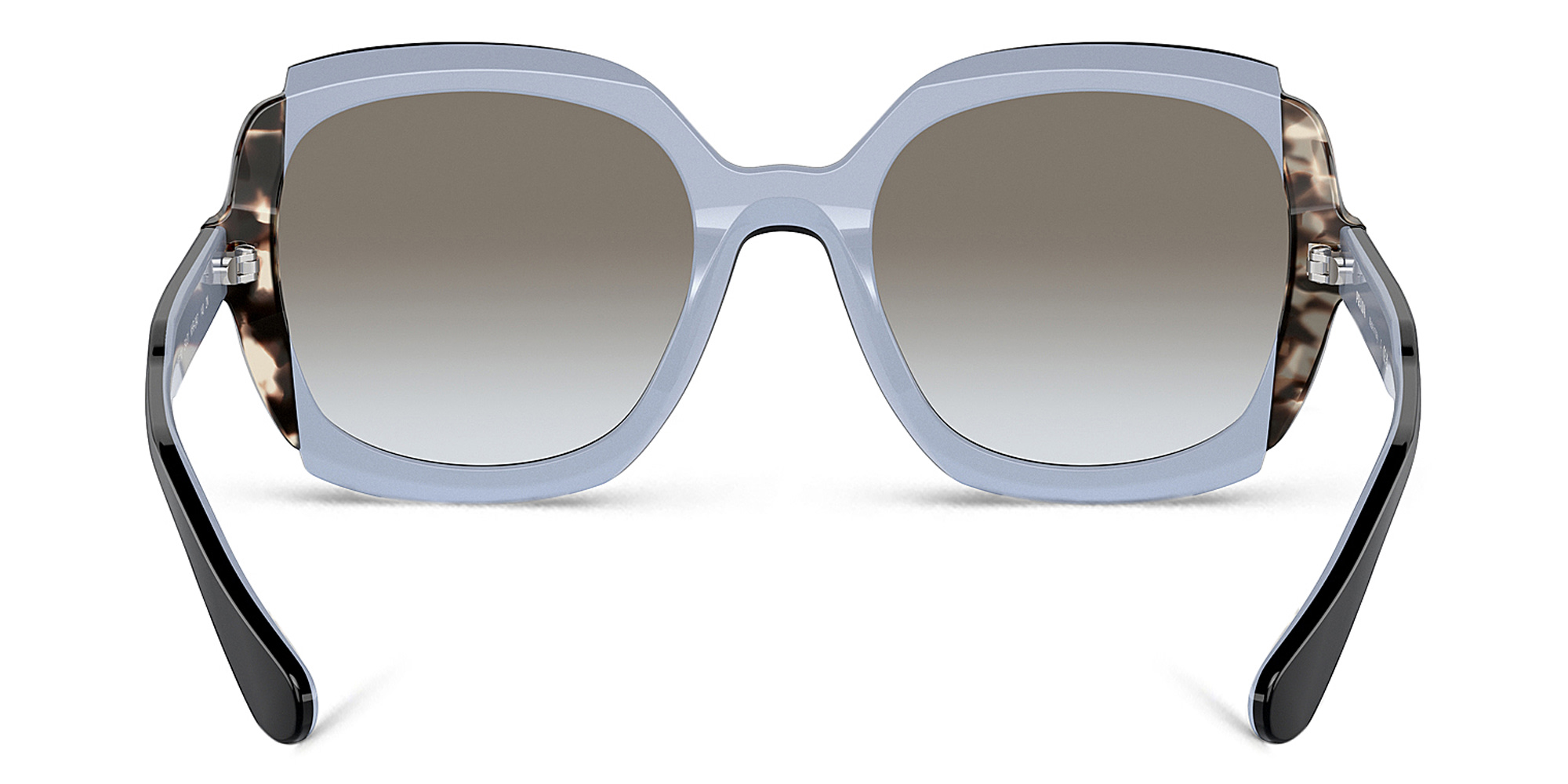 PRADA Square Sunglasses in Black Azure/Spotted Brown – Product Photo 4