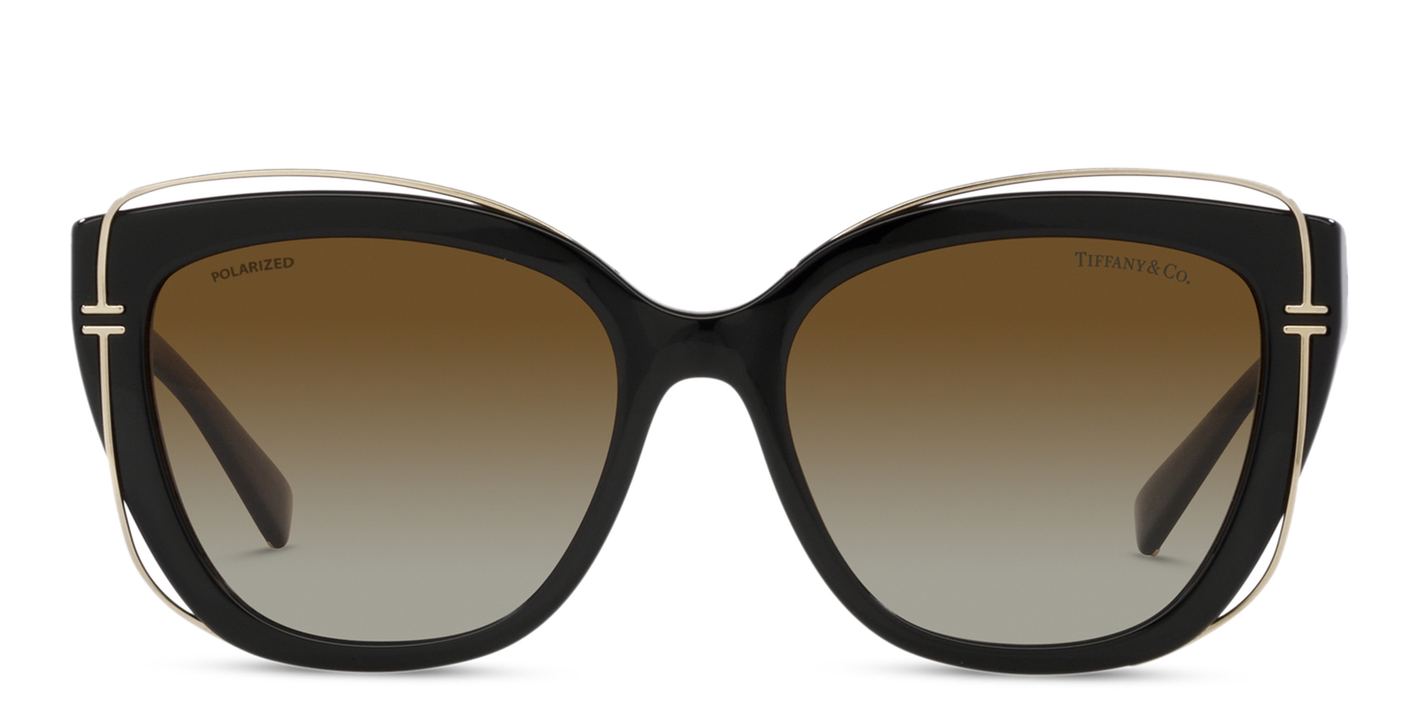TIFFANY Cat-Eye Sunglasses in Pale Gold/Black – Product Photo 1
