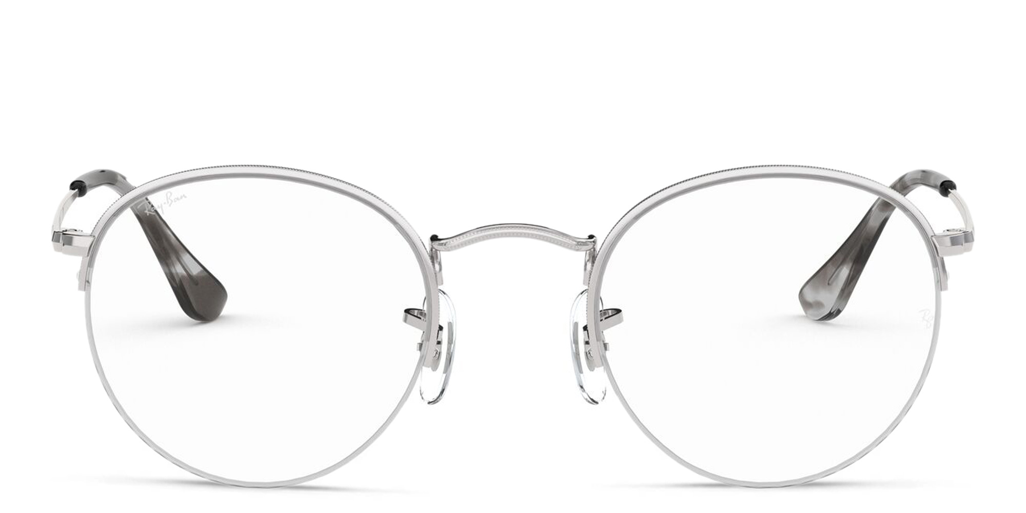 Ray-Ban Round Gaze Unisex Eyeglasses in Silver – Product Photo 1