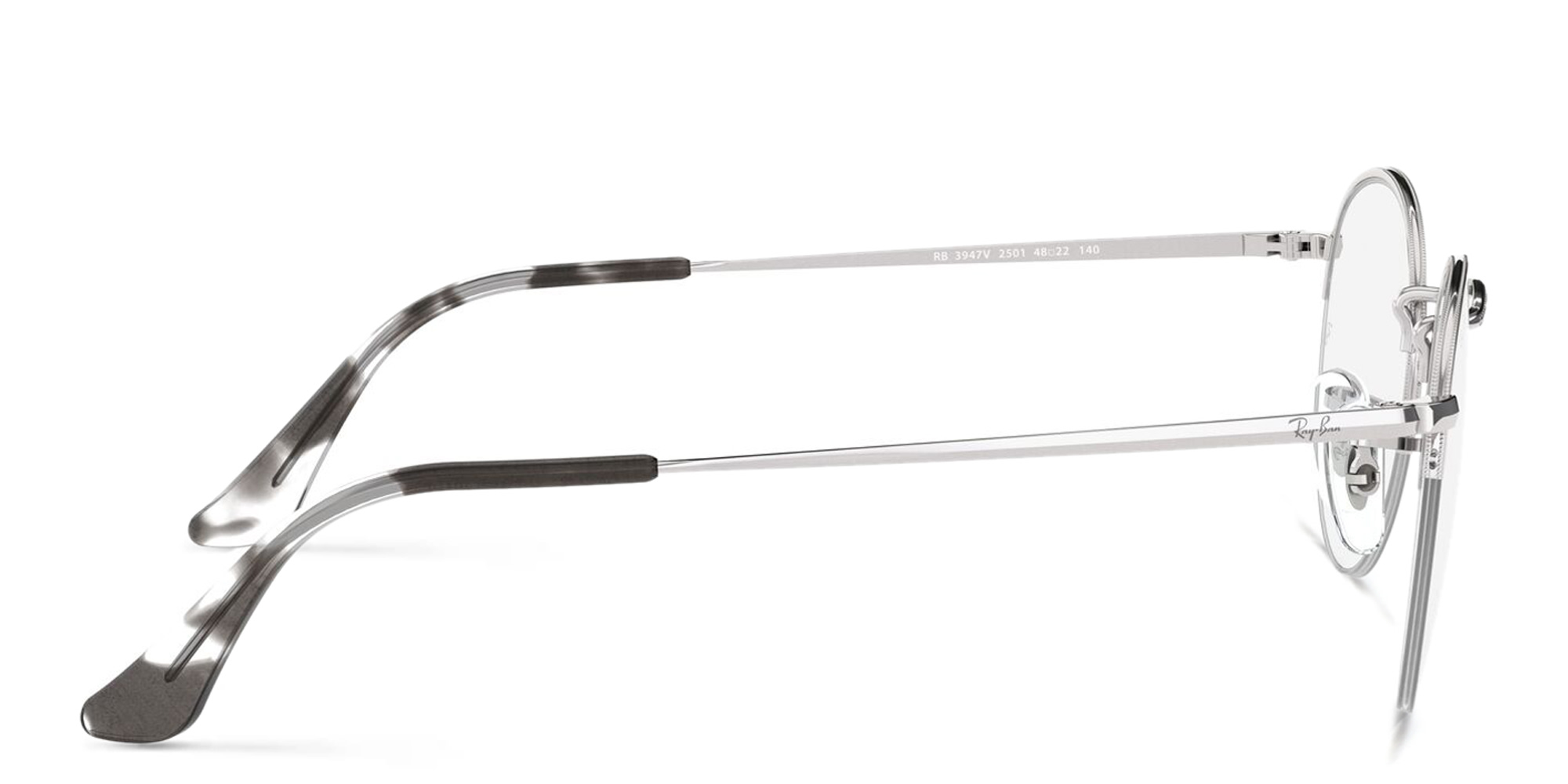 Ray-Ban Round Gaze Unisex Eyeglasses in Silver – Product Photo 3