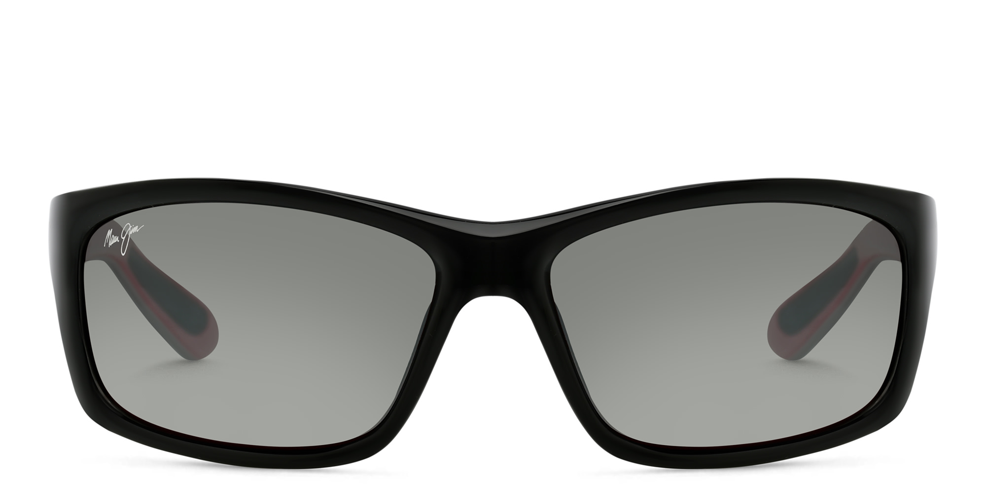 Maui Jim Kanaio Coast 766 Unisex Wide Rectangle Sunglasses in Black – Product Photo 1