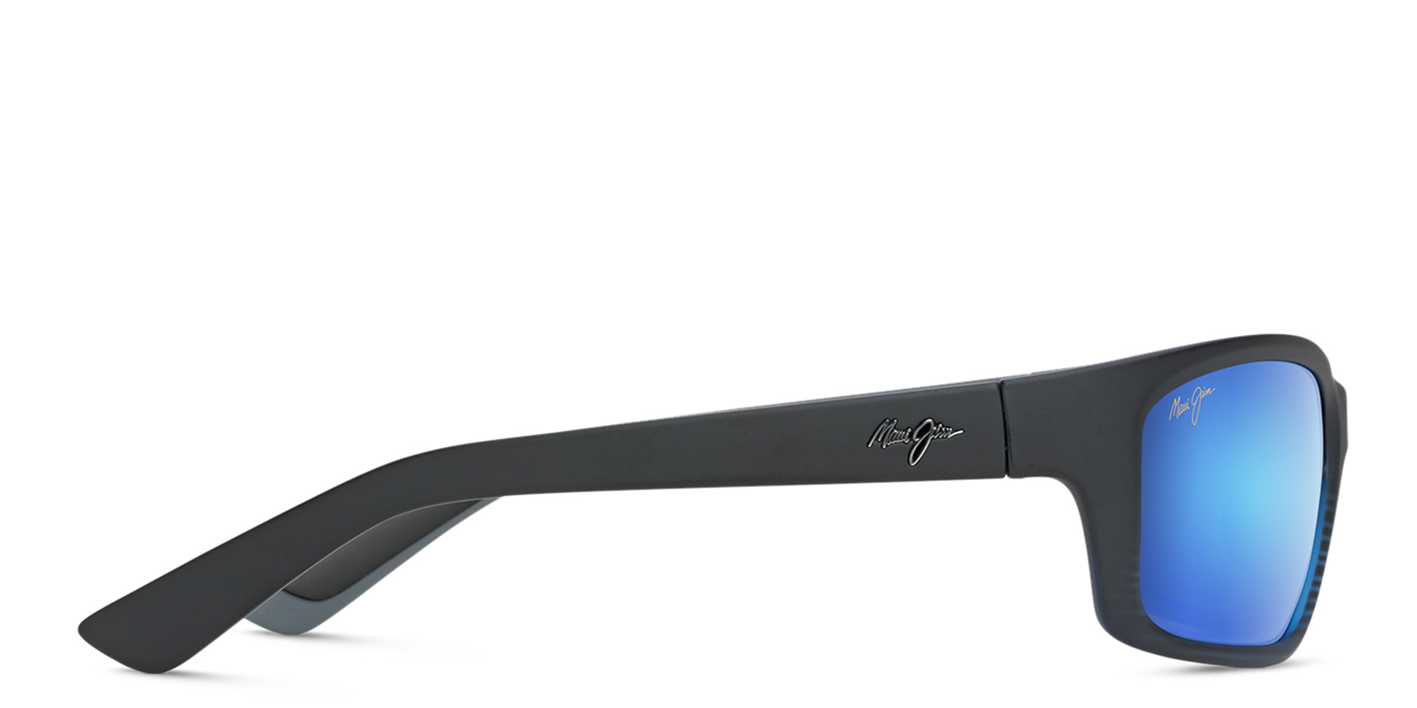 Maui Jim Unisex Wide Rectangle Sunglasses in Black – Product Photo 3
