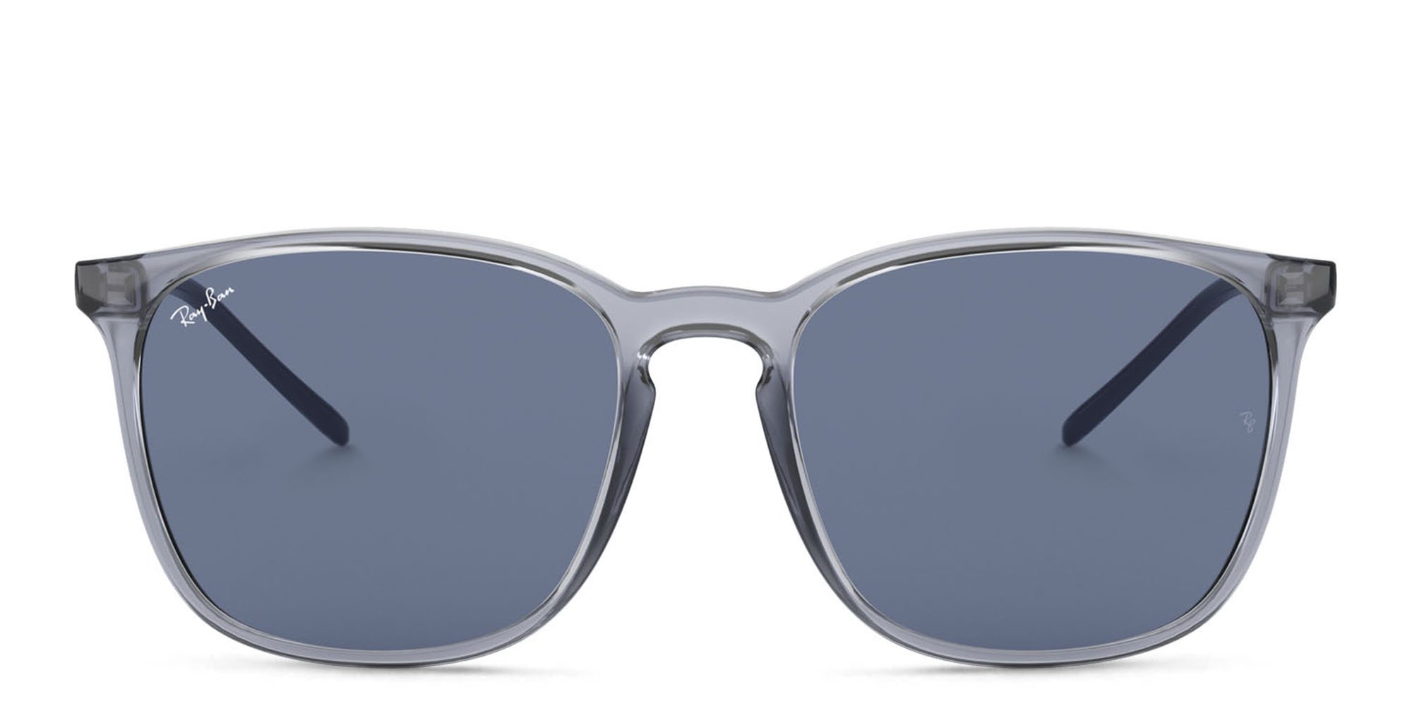 Shop Ray-Ban Unisex Square Sunglasses in Transparent Blue online.