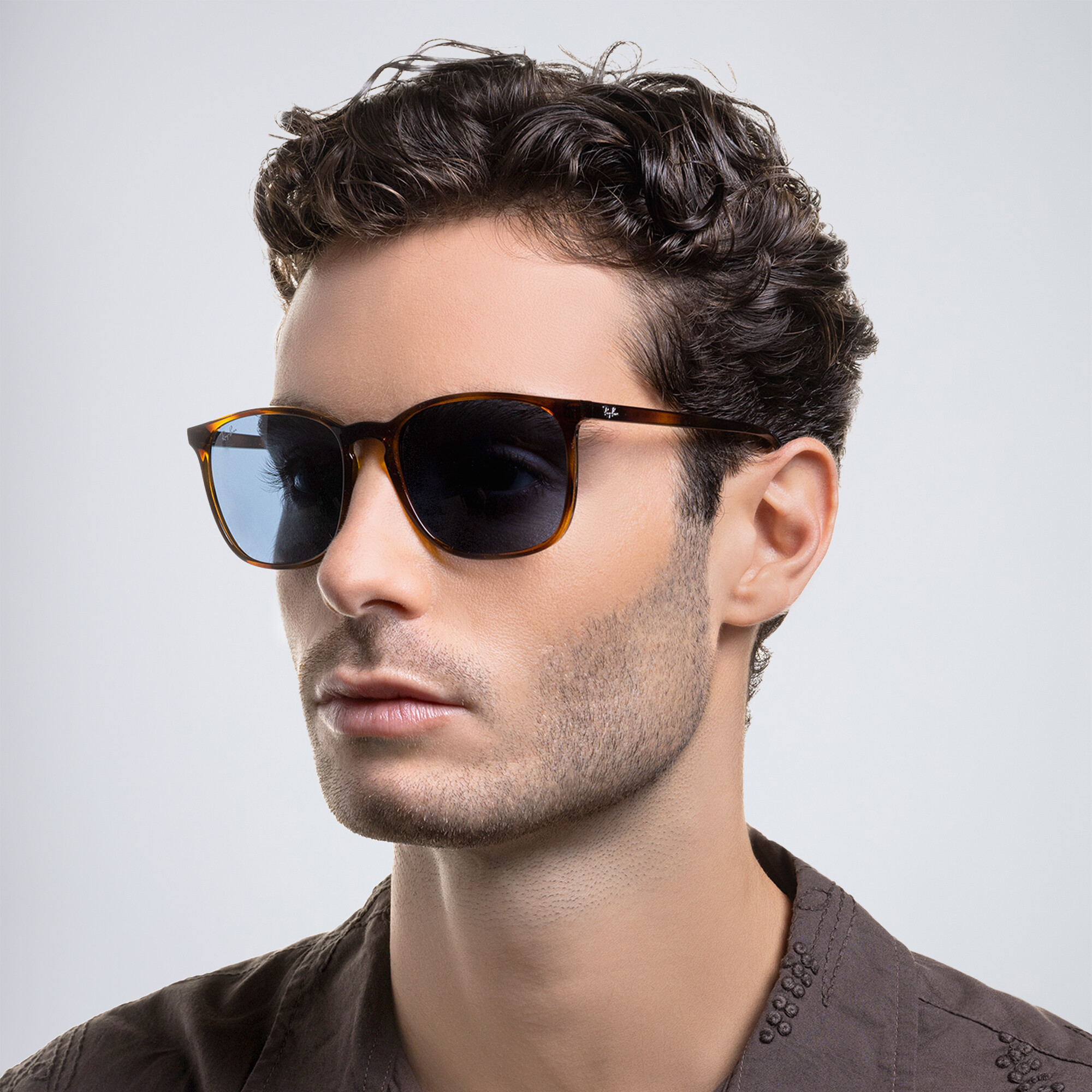 Ray-Ban Unisex Square Sunglasses in Havana – Product Photo 7